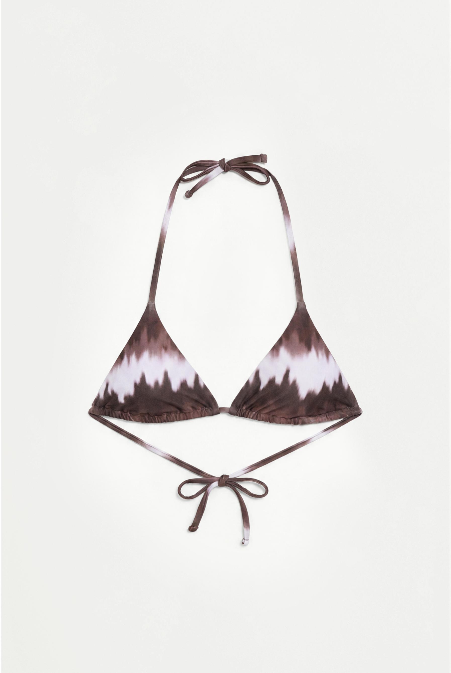 Triangle bikini top — BROWN