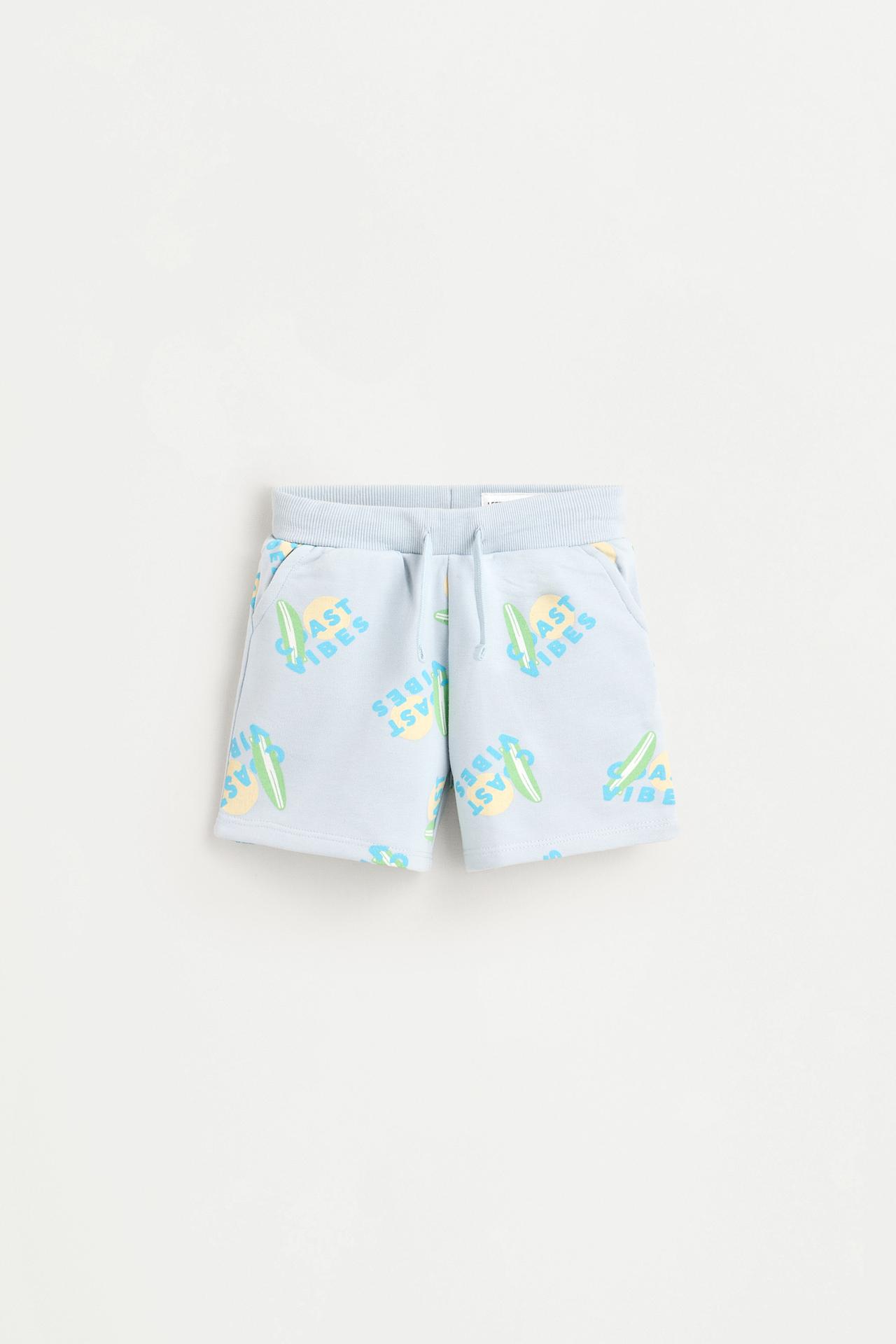 Printed Bermuda shorts — PASTEL BLUE