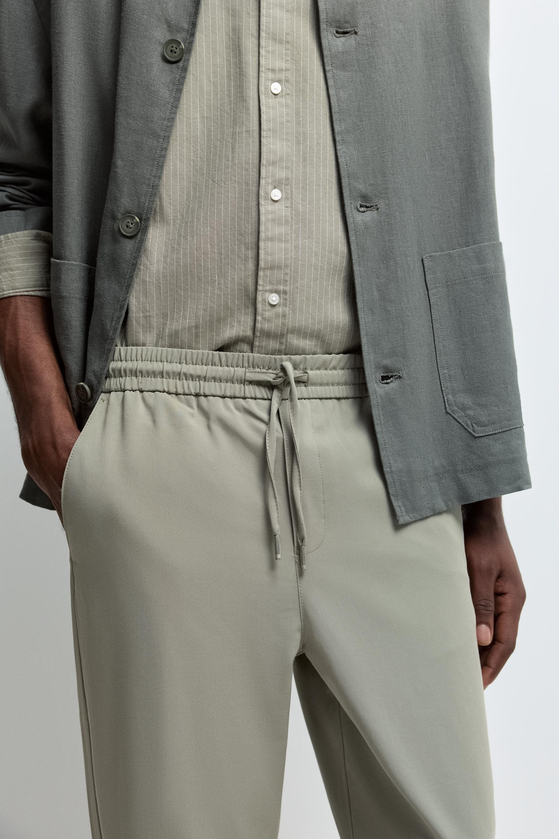 Tailored jogger trousers — KHAKI