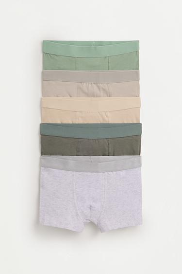 Pack of 5 basic boxer shorts — KHAKI 1