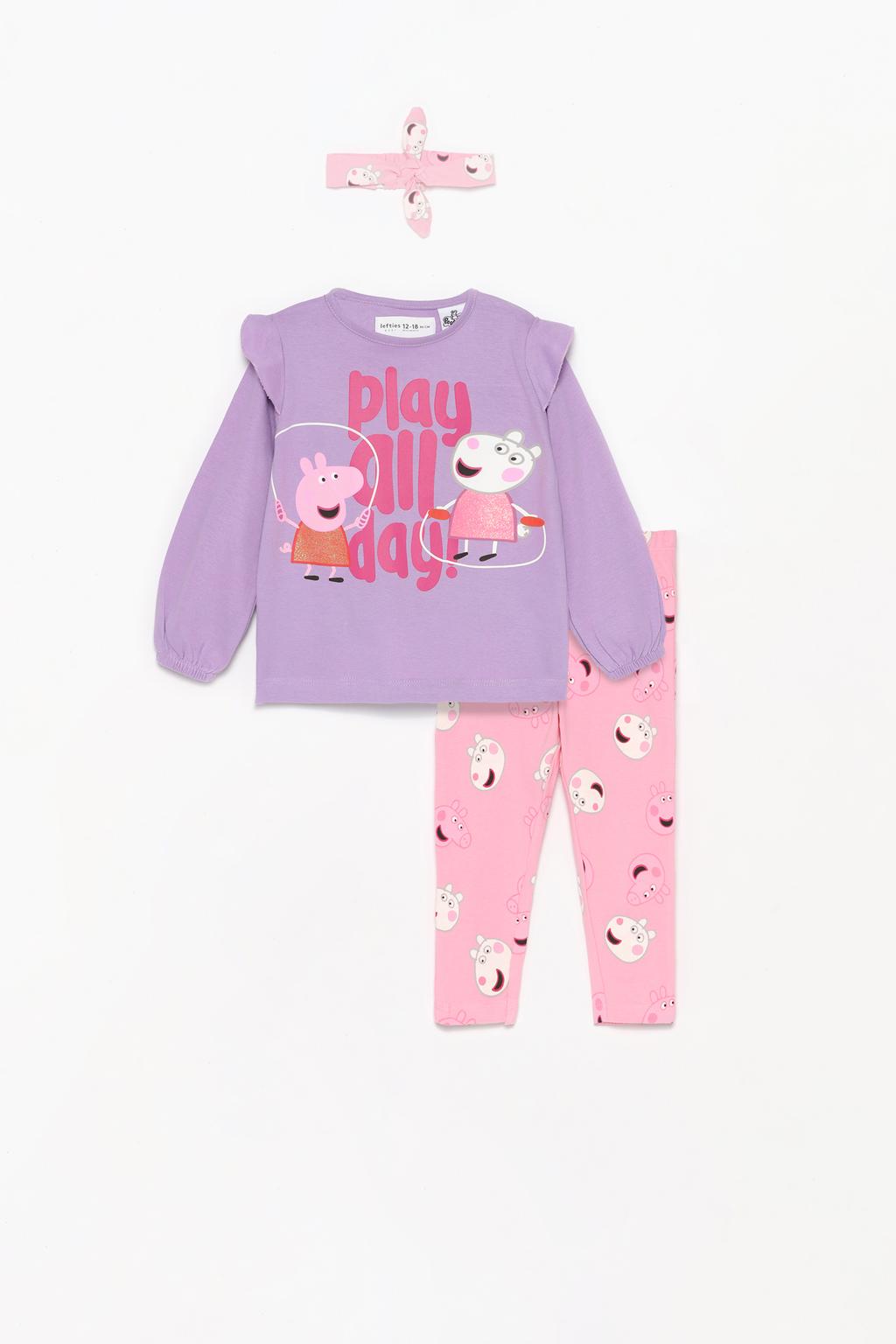 Conjunto da Peppa Pig™ de t-shirt, leggings e bandolete