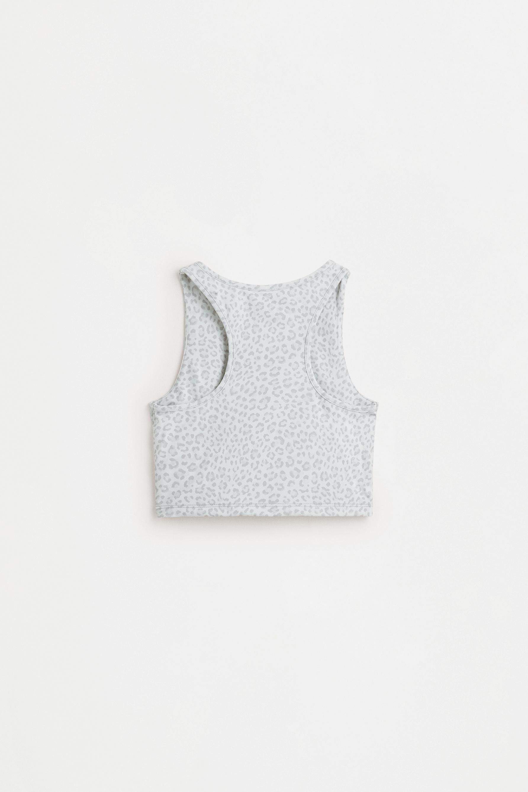 Printed sports top — GREY
