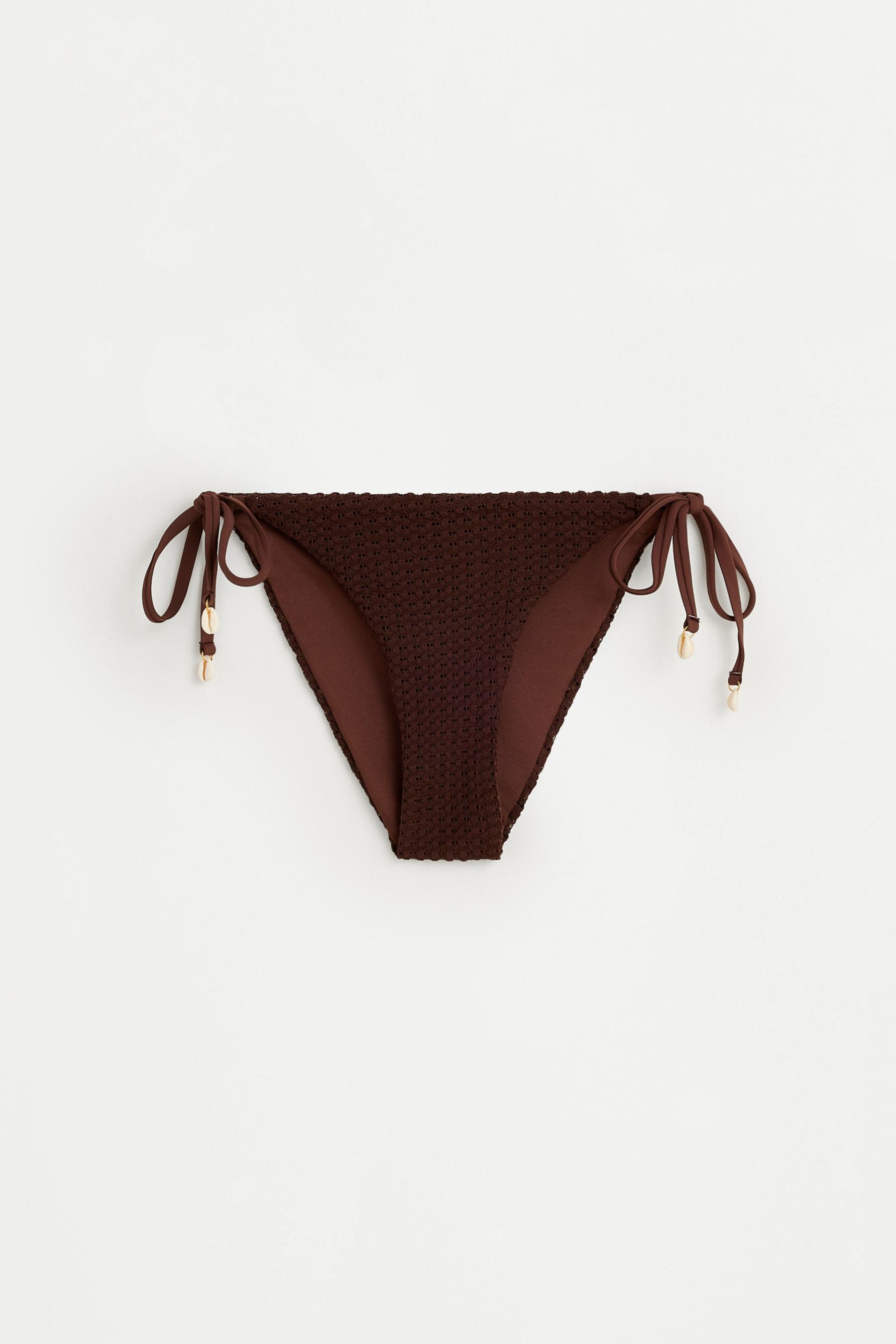 Cut-out bikini bottoms — CHOCOLATE