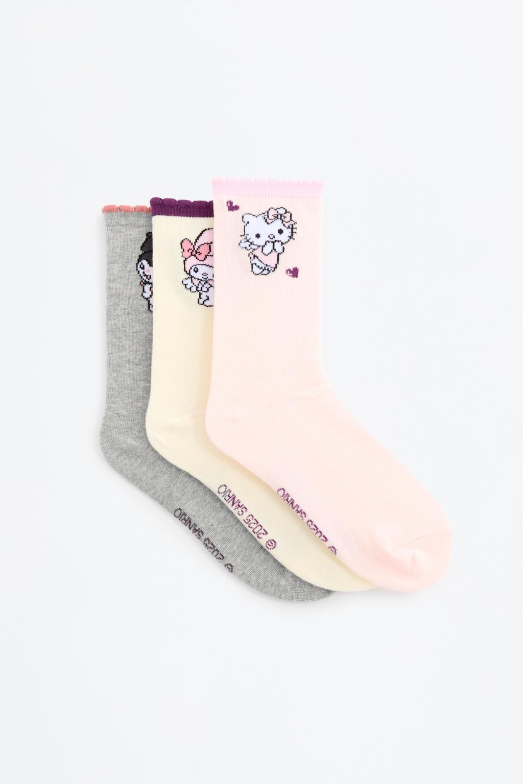 3-pack of Hello Kitty ©SANRIO long socks
