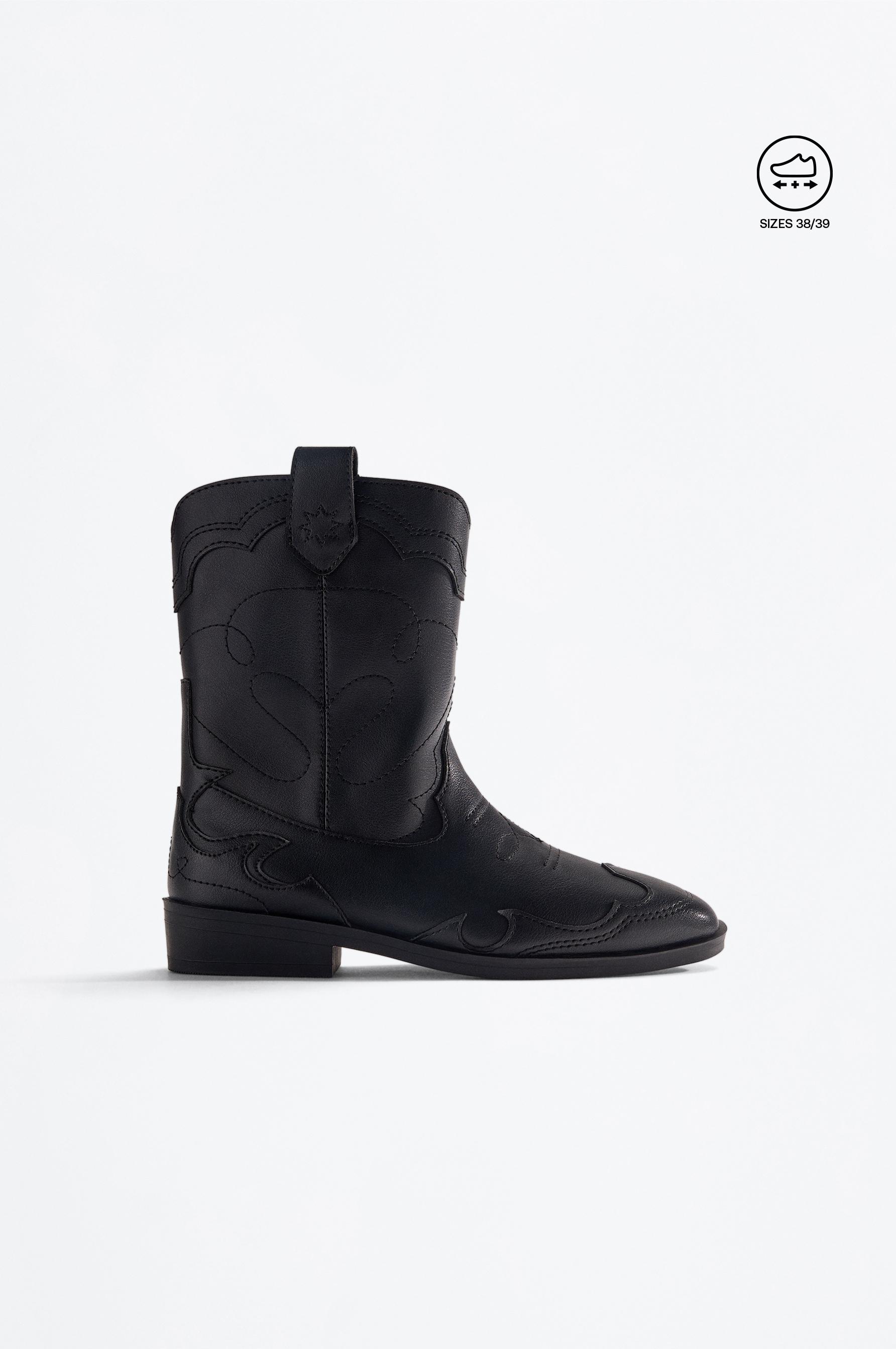 Cowboy boot — BLACK