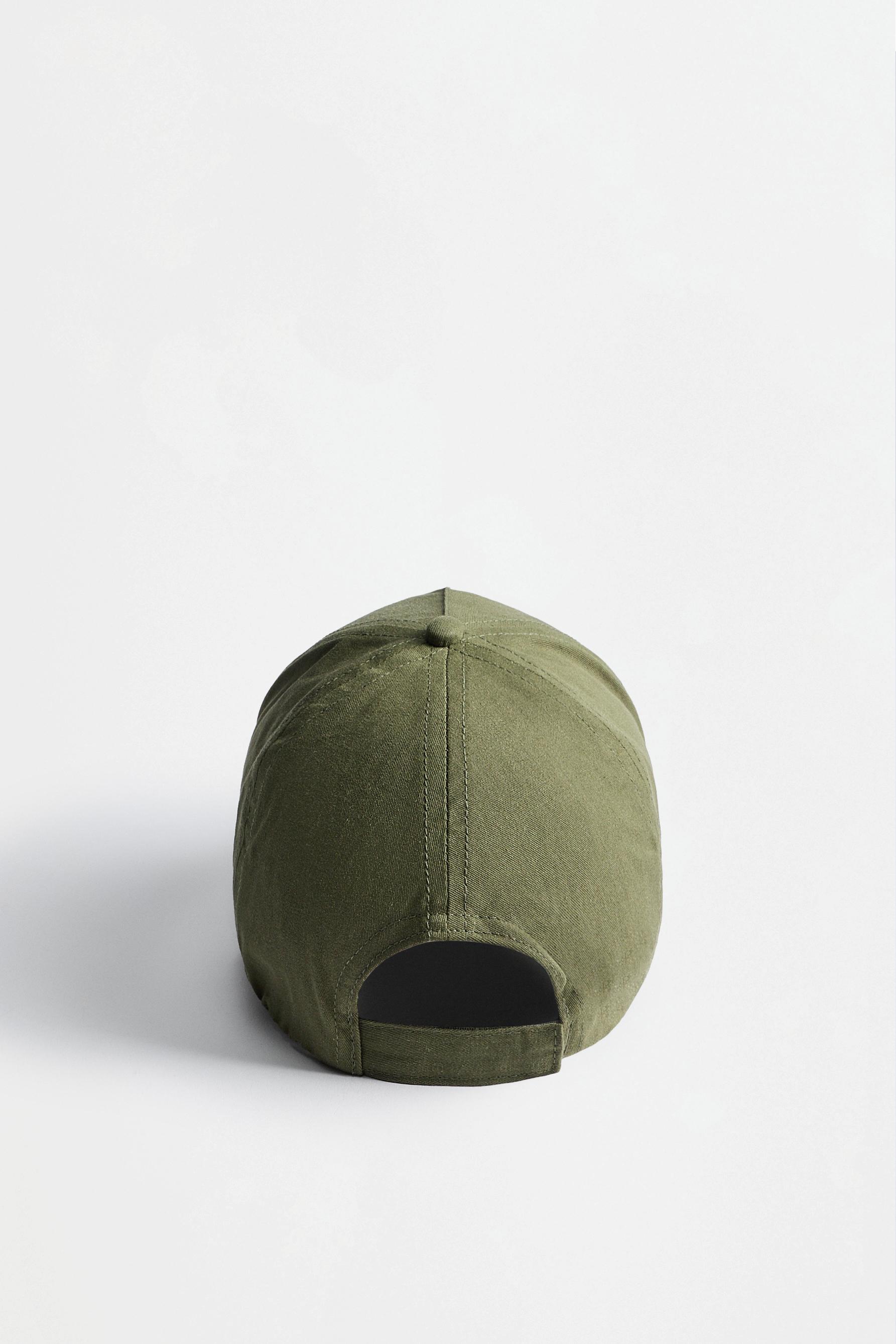 Text print cap — GREENISH BLUE