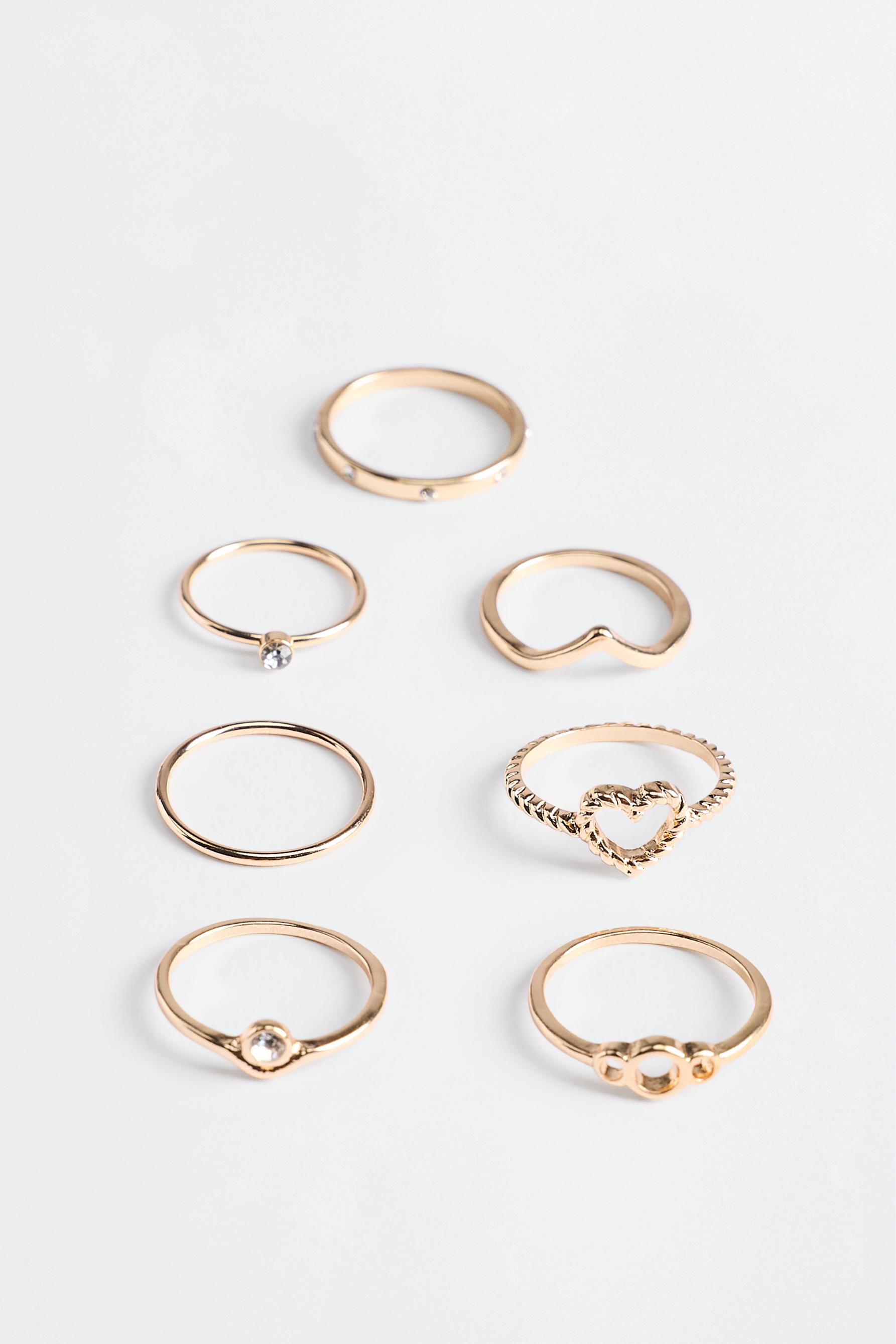 Assorted Rings (Pack of 7) — GOLD