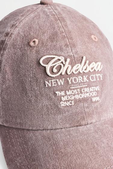 Faded effect embroidered cap — BROWN 3