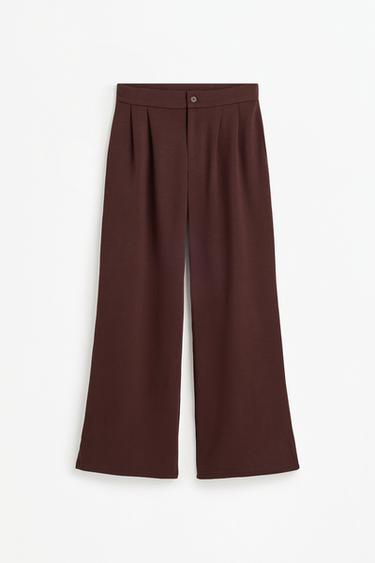 Wide-leg pleated trousers — CHOCOLATE 6
