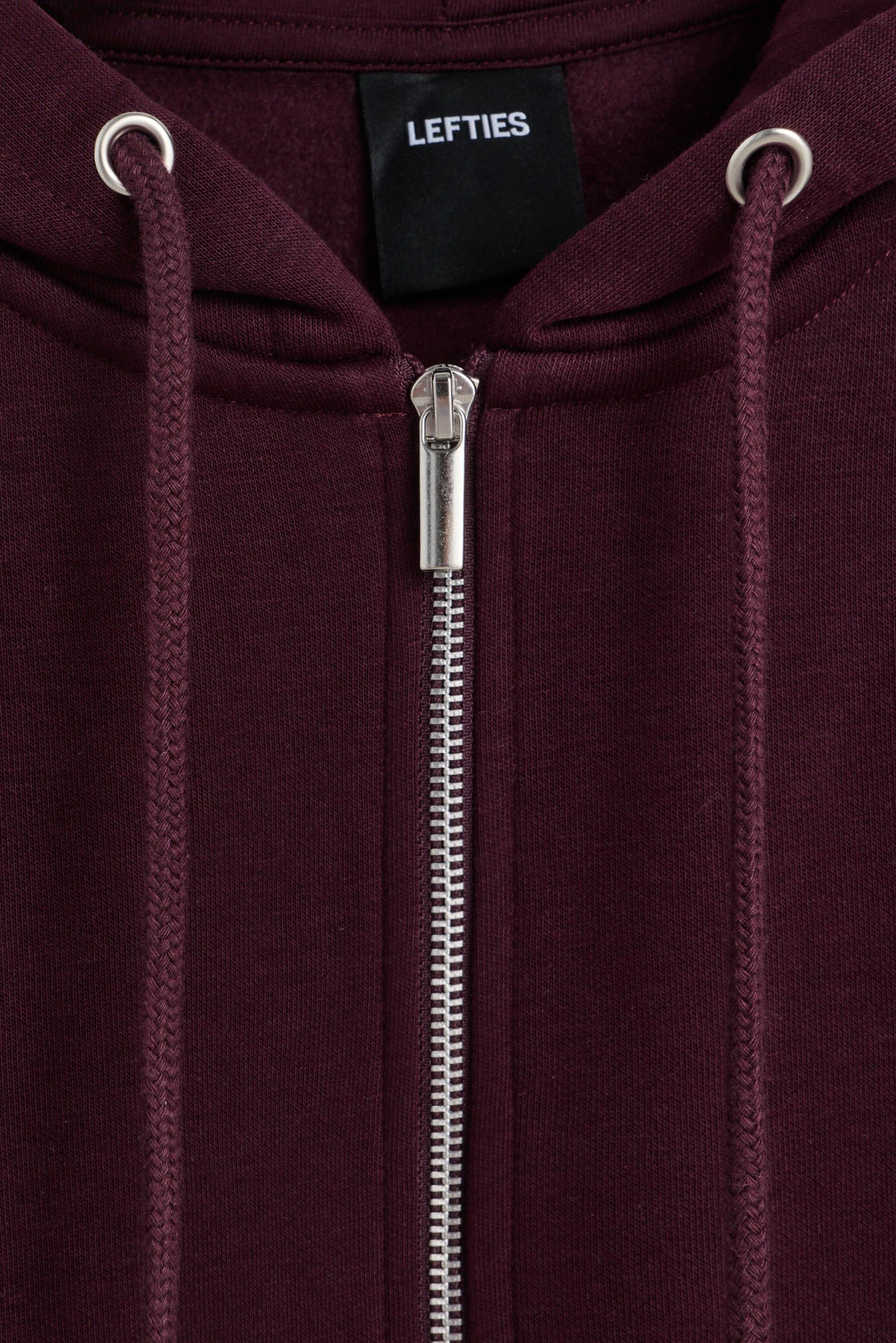 Basic zip-up sweatshirt — MAROON