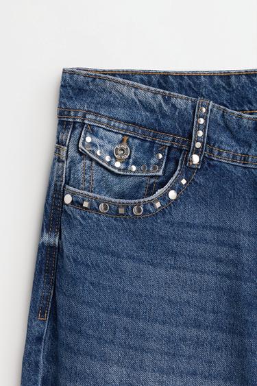 Straight-leg stud jeans — DARK BLUE 7