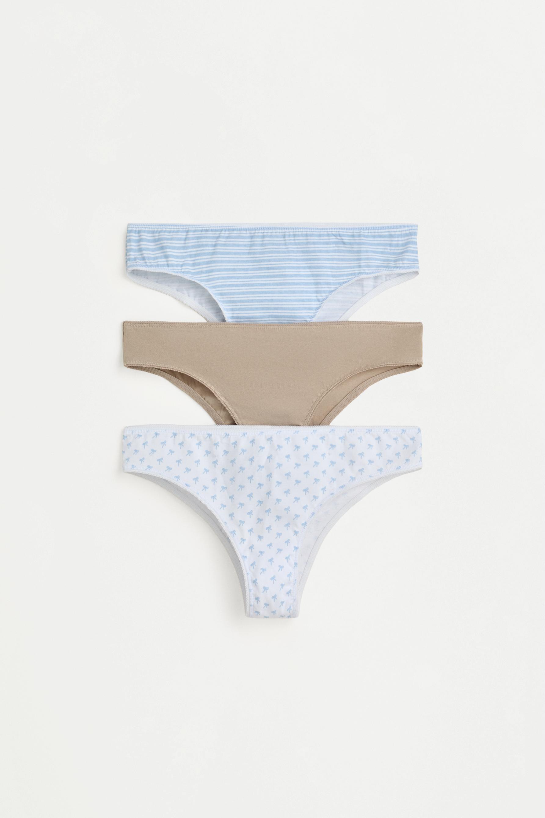100% Cotton Brazilian Briefs (3-Pack) — ECRU/YELLOW