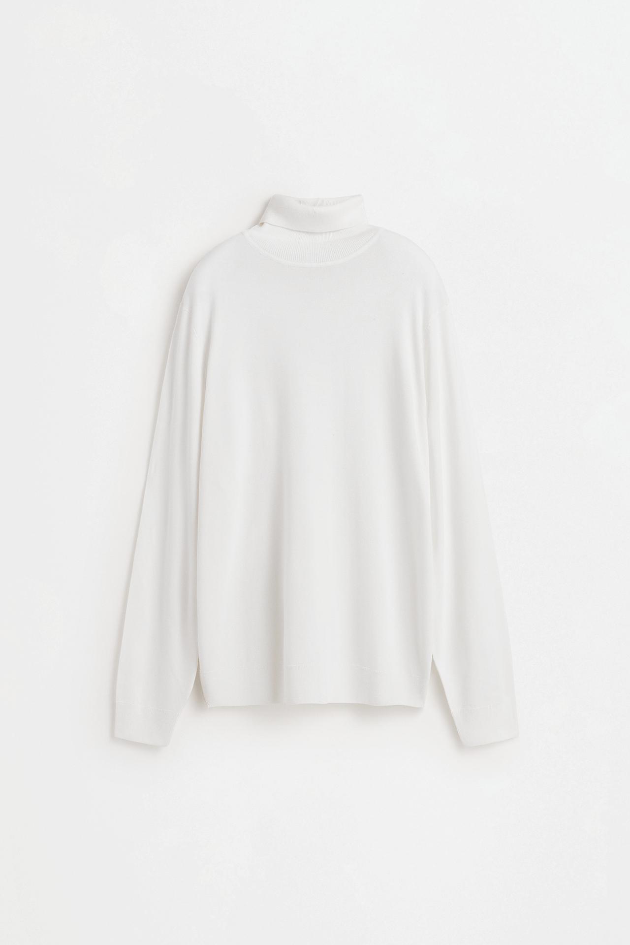 Turtleneck sweater — WHITE
