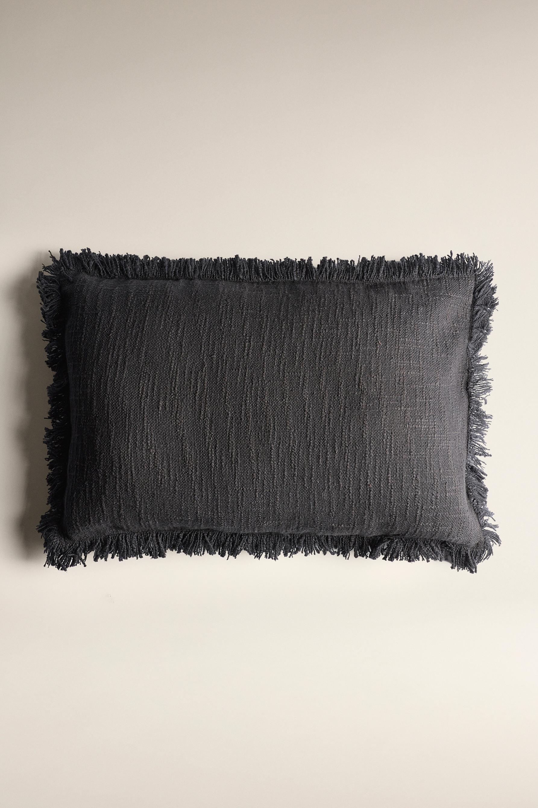 Funda de cojín desflecado 60 x 40 cm