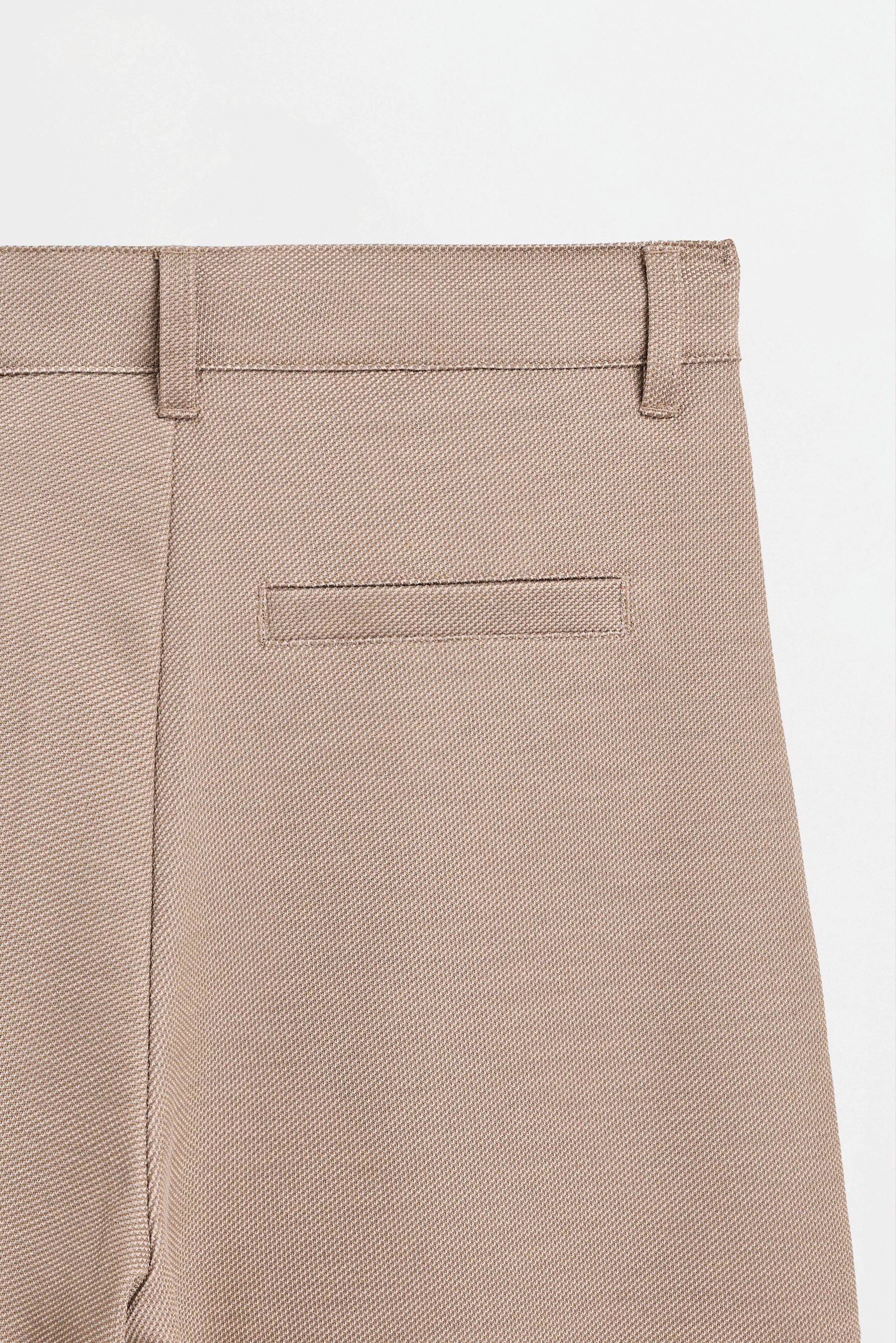 Micro piqué trousers — SAND