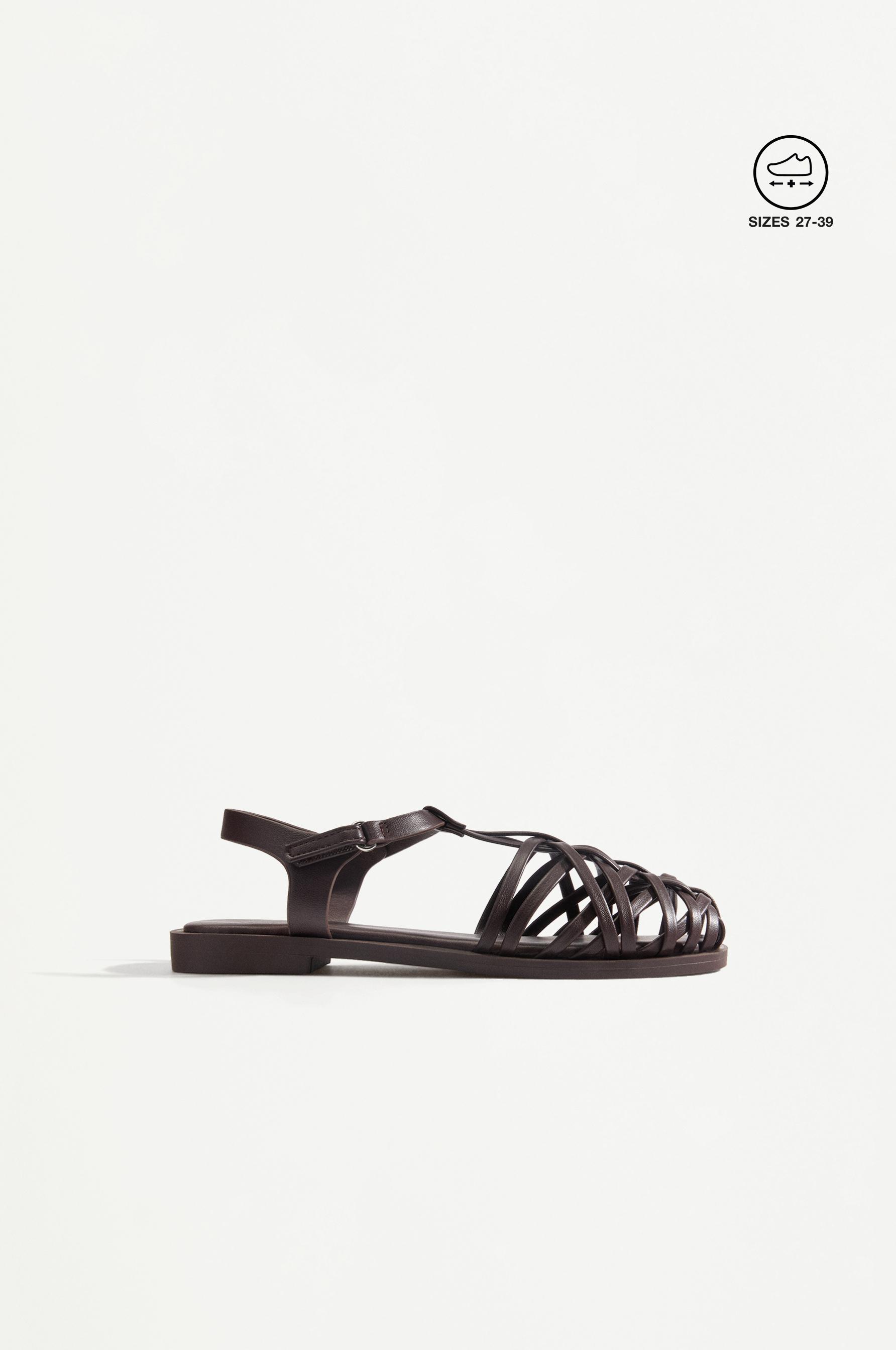 Cage sandals — BROWN