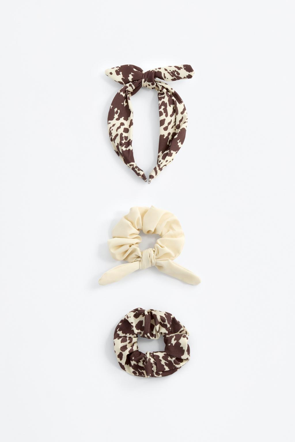 Set 2 scrunchies y diadema animal print