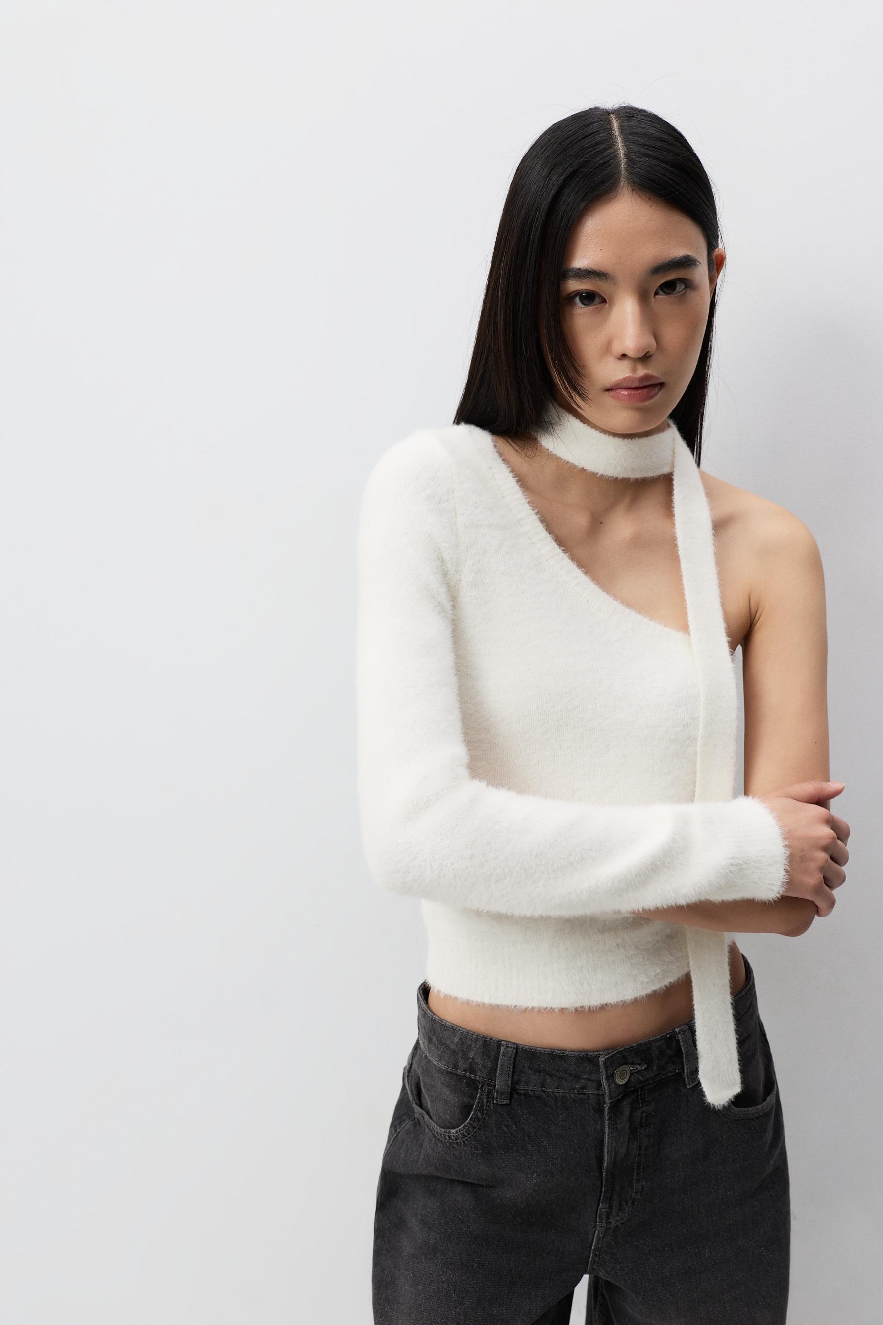 Jersey efecto pelo asimétrico