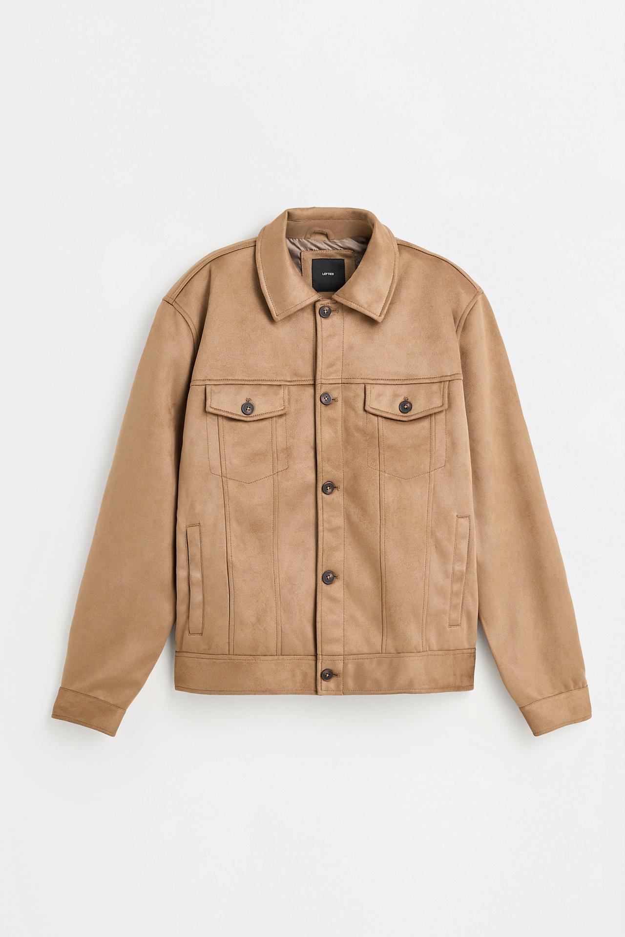 Faux suede jacket — BROWN