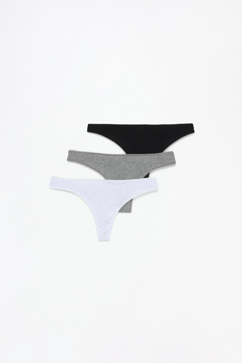 3-pack of cotton thongs