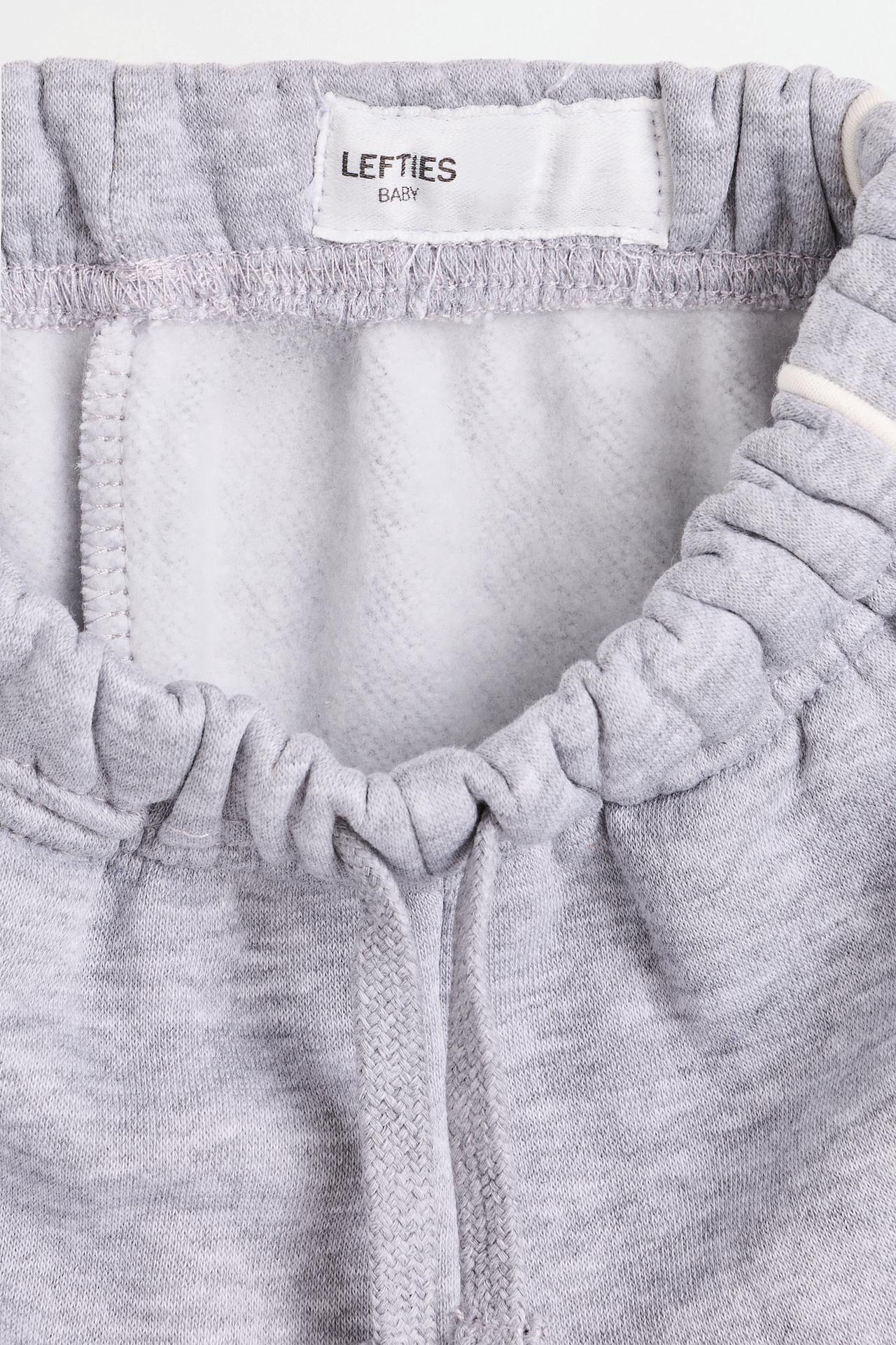 Plush trousers with piping — GREY MARL