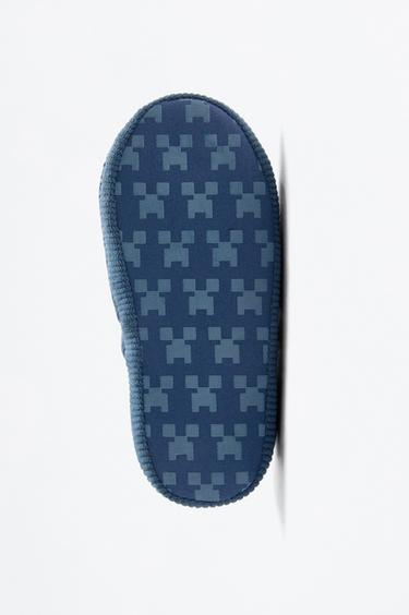 Minecraft closed house slippers — BLUE 4