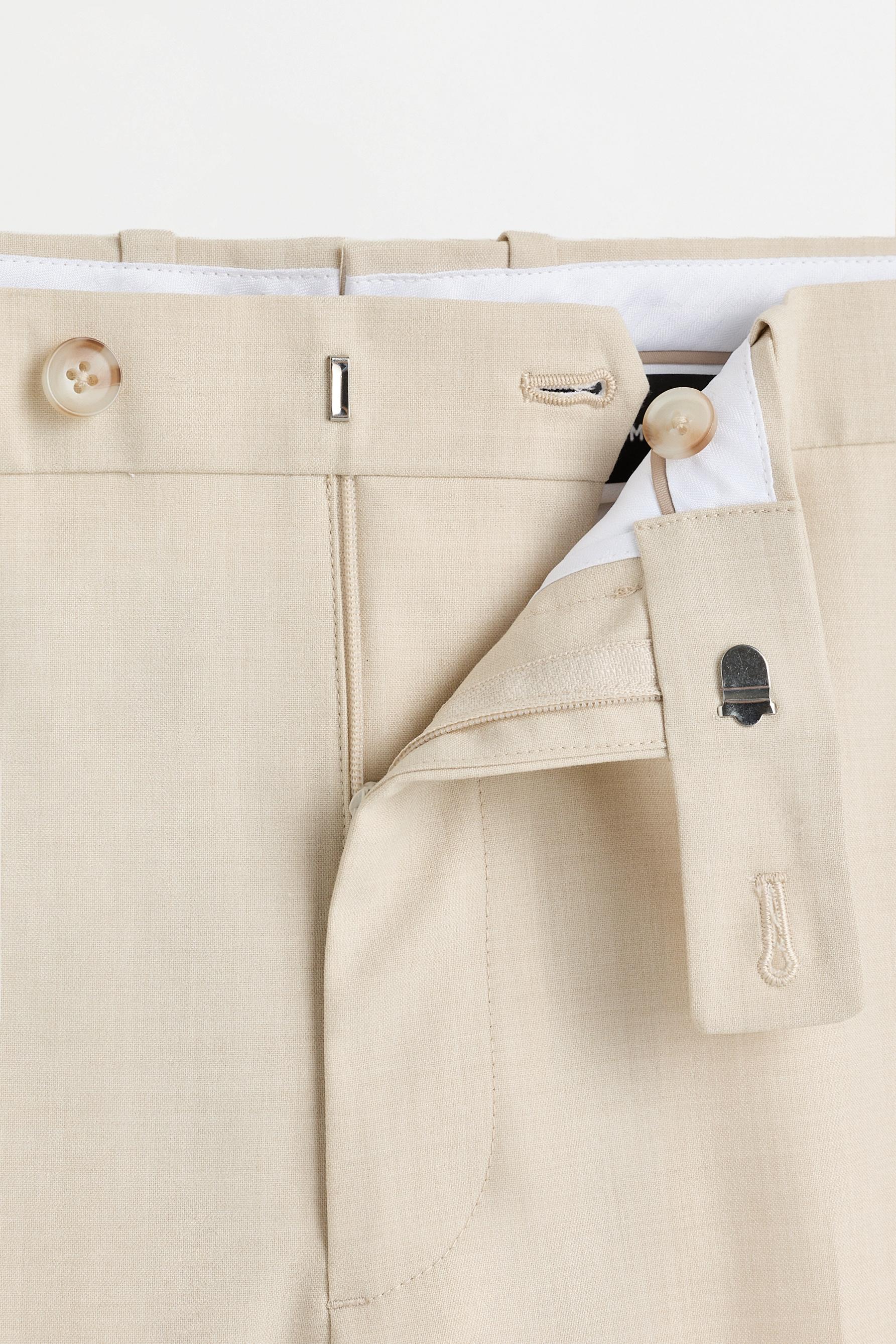 Slim fit suit trousers — OFF WHITE