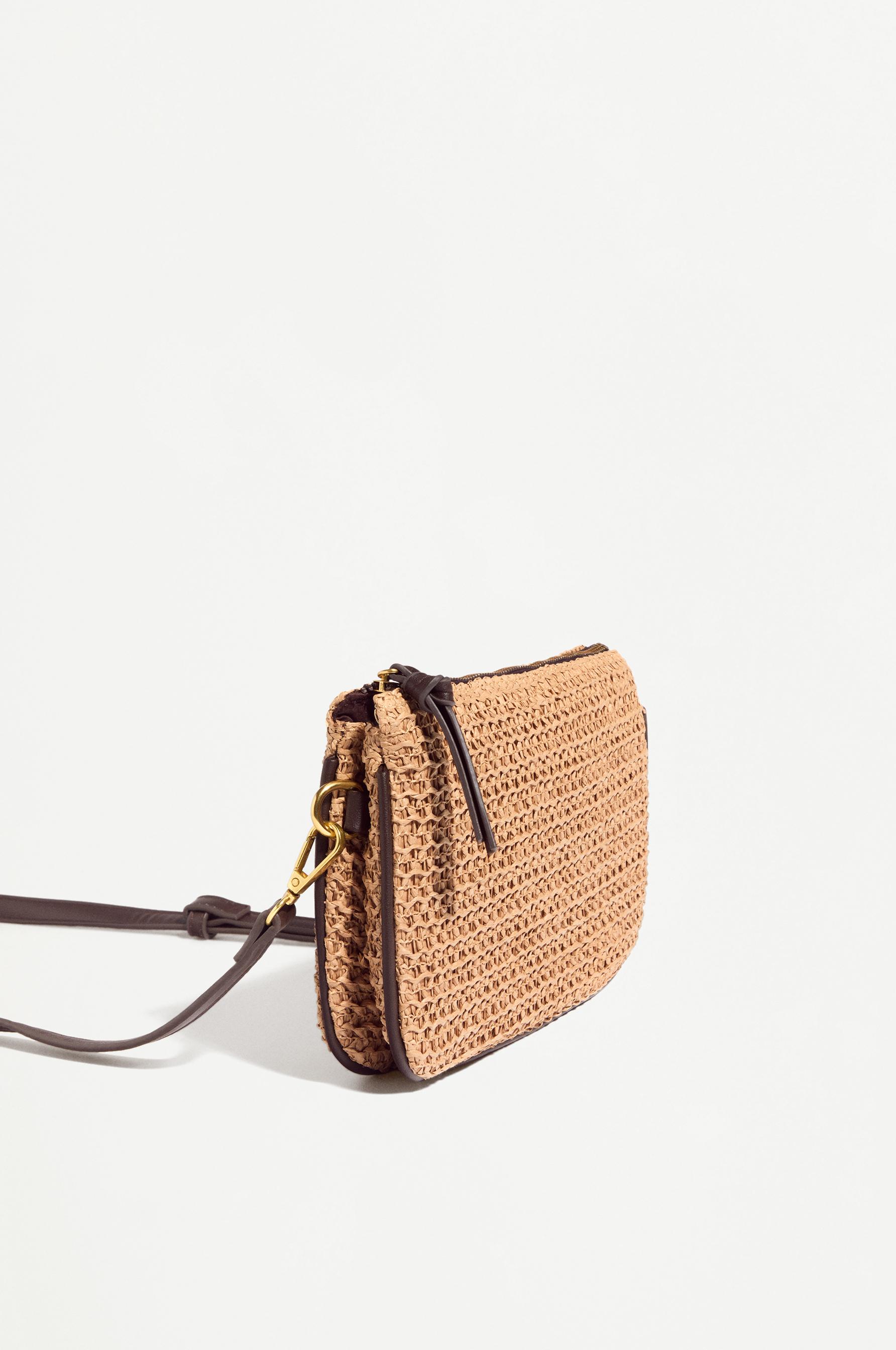 Paper crossbody bag — BEIGE