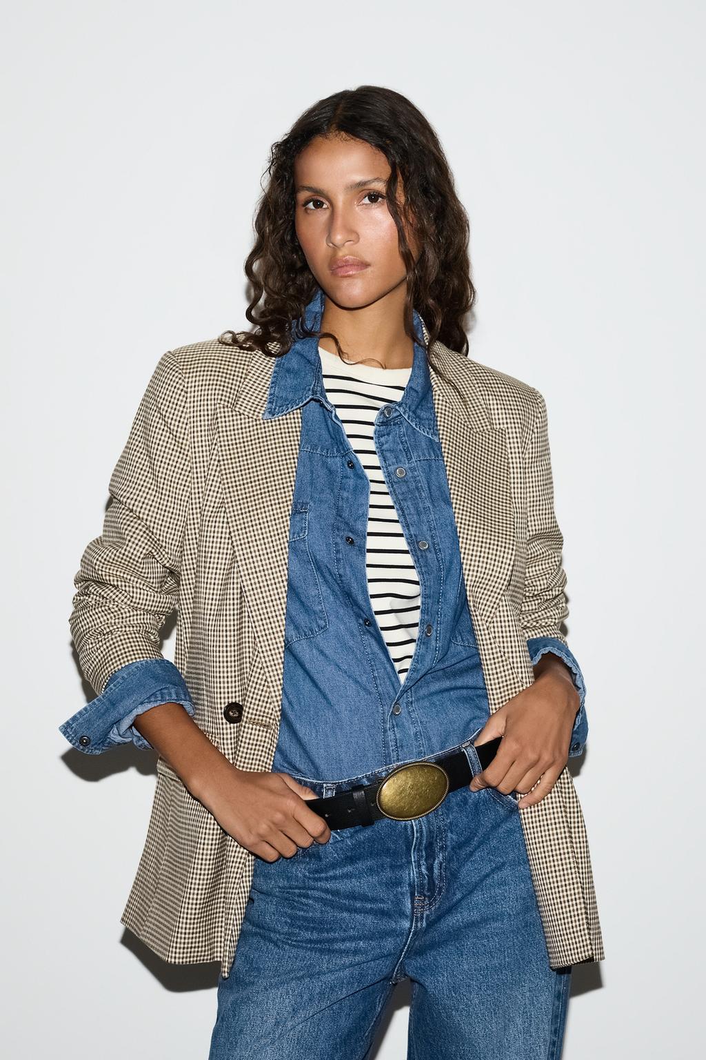 Oversize suede blazer