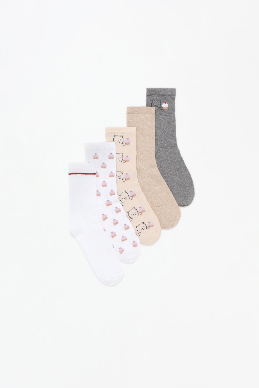 5-pack of cat socks