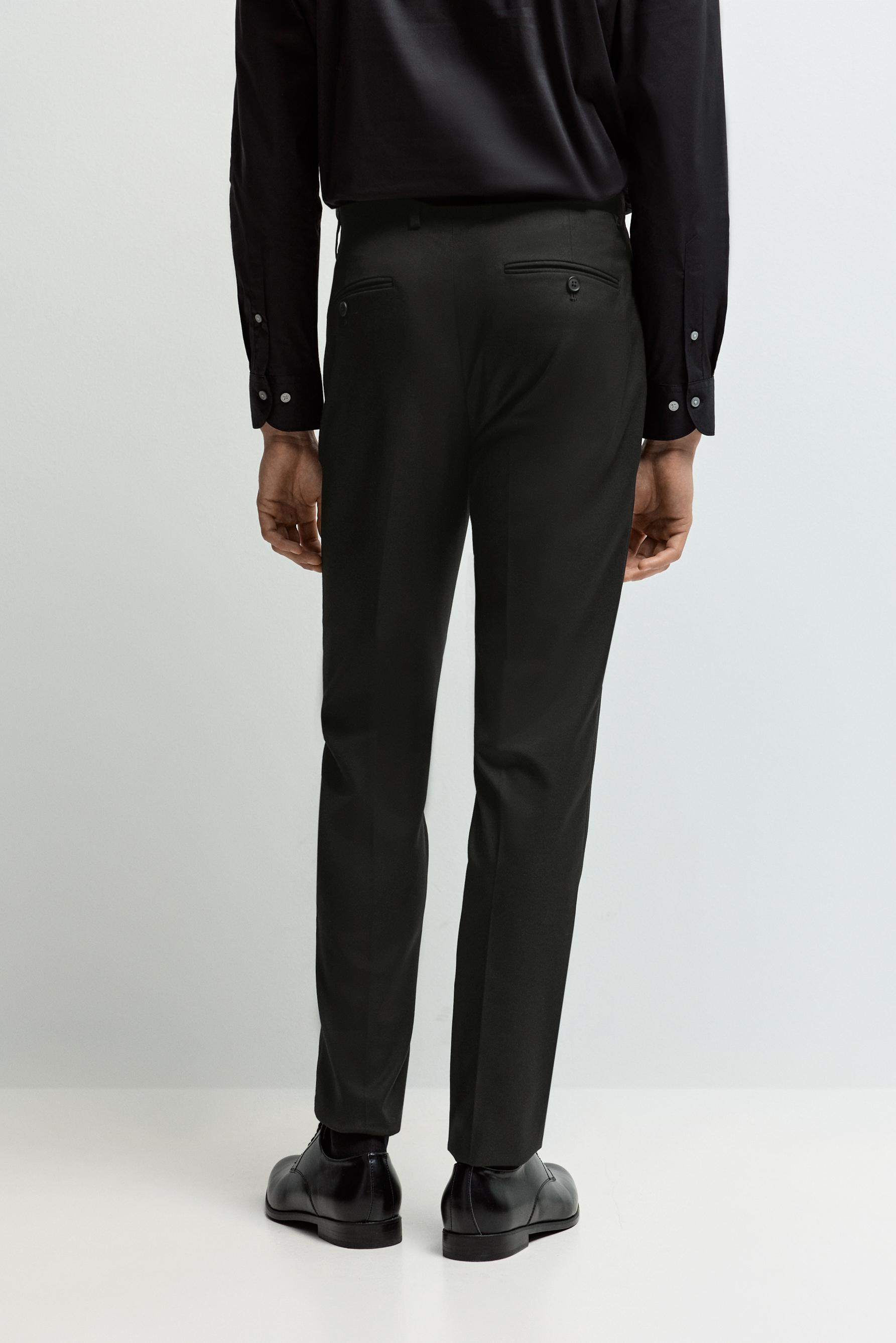 Slim fit suit trousers — BLACK