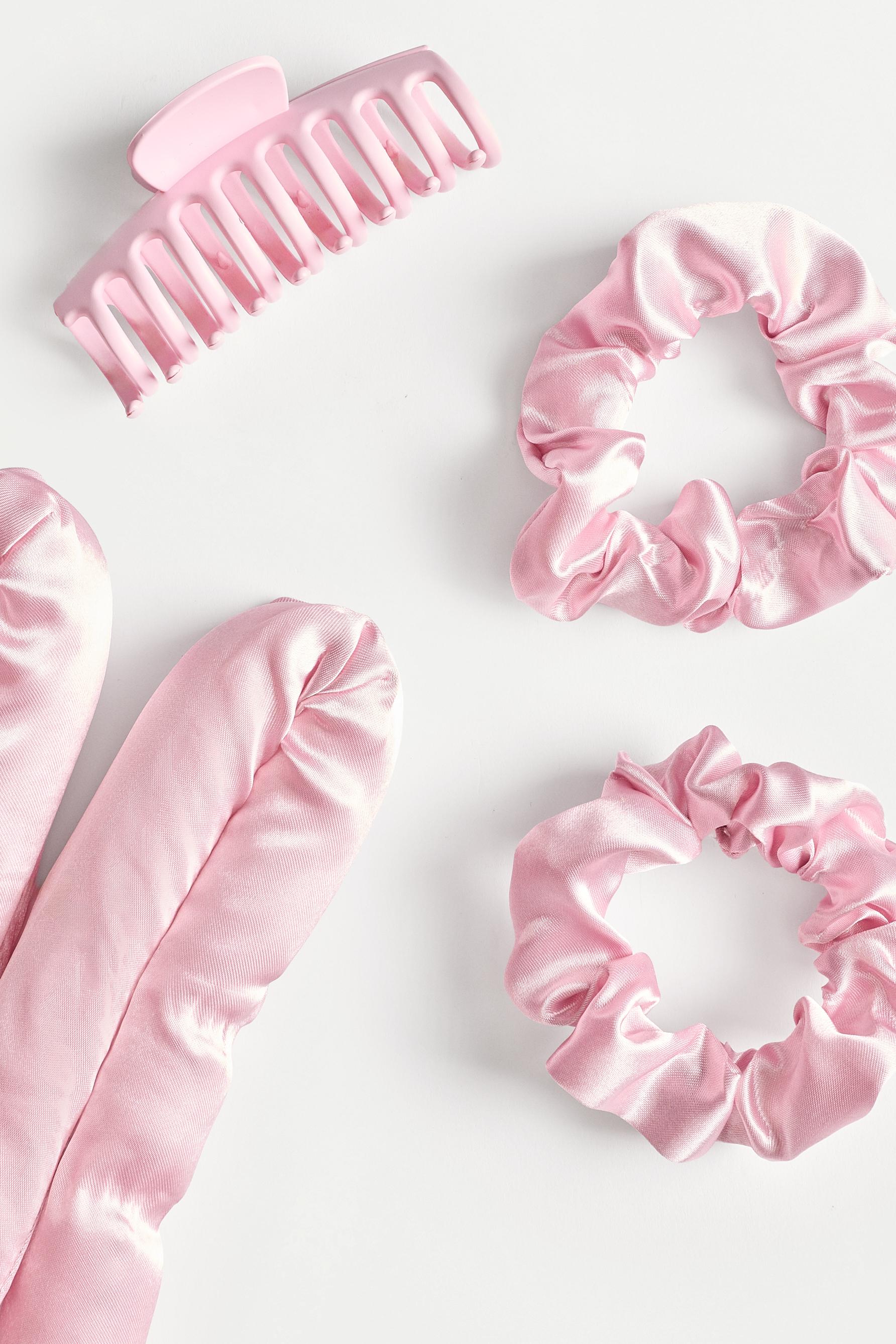 Heatless hair curler set — CHALK PINK