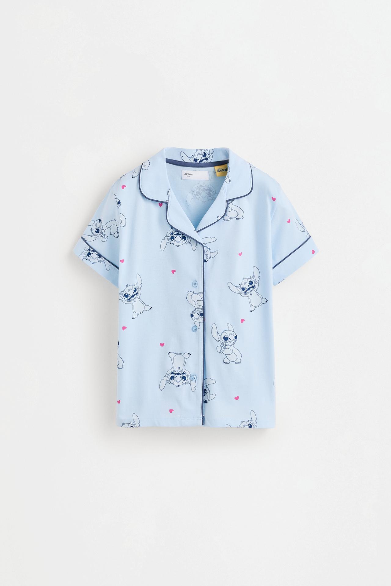 Stitch ©Disney short pyjamas with eye mask — PALE BLUE