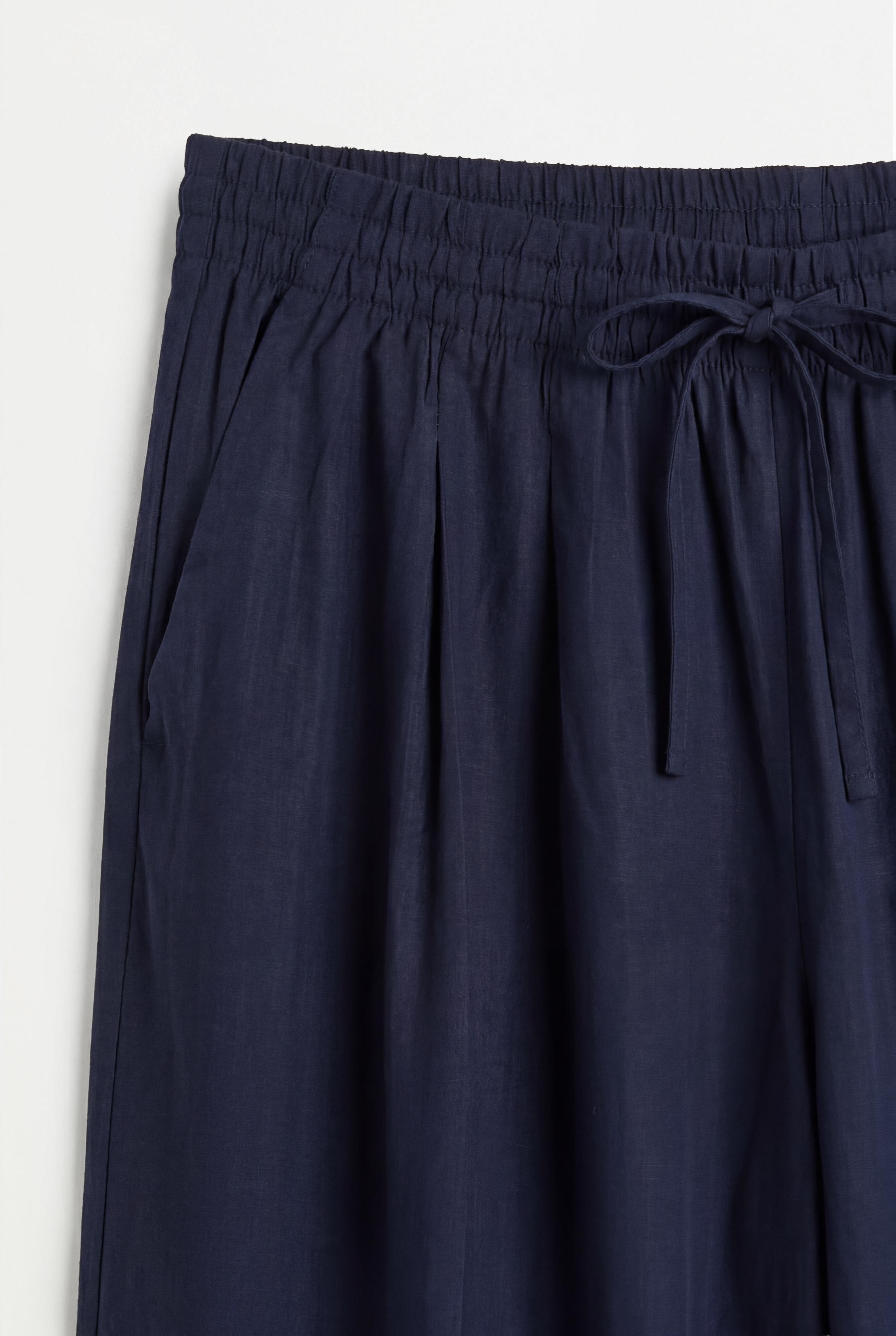 Basic straight-leg trousers — NAVY