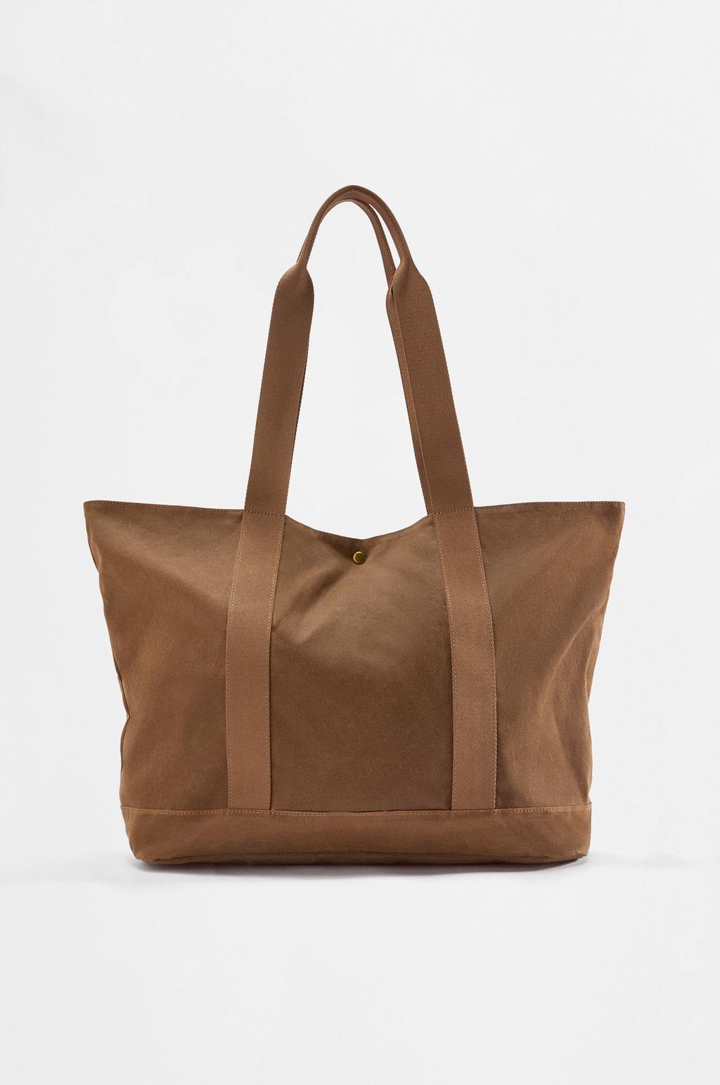 Checked shopper bag