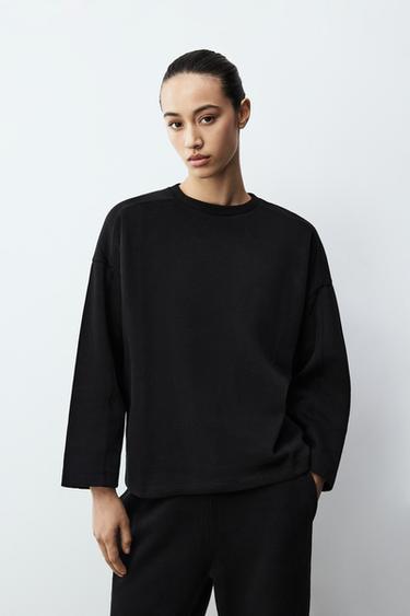 Loungewear sweatshirt — BLACK 2