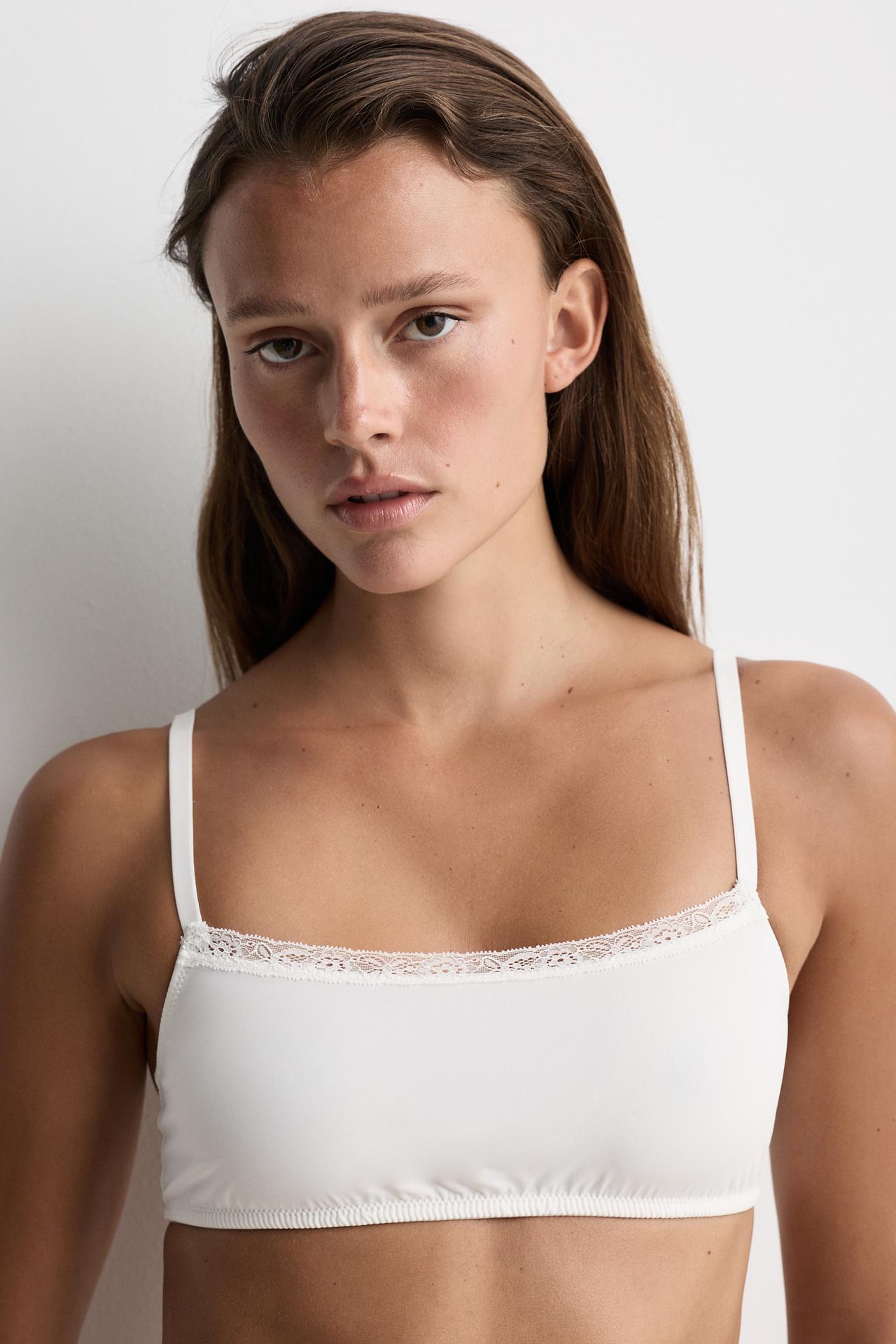 Lace Bra Top (Pack of 2) — WHITE