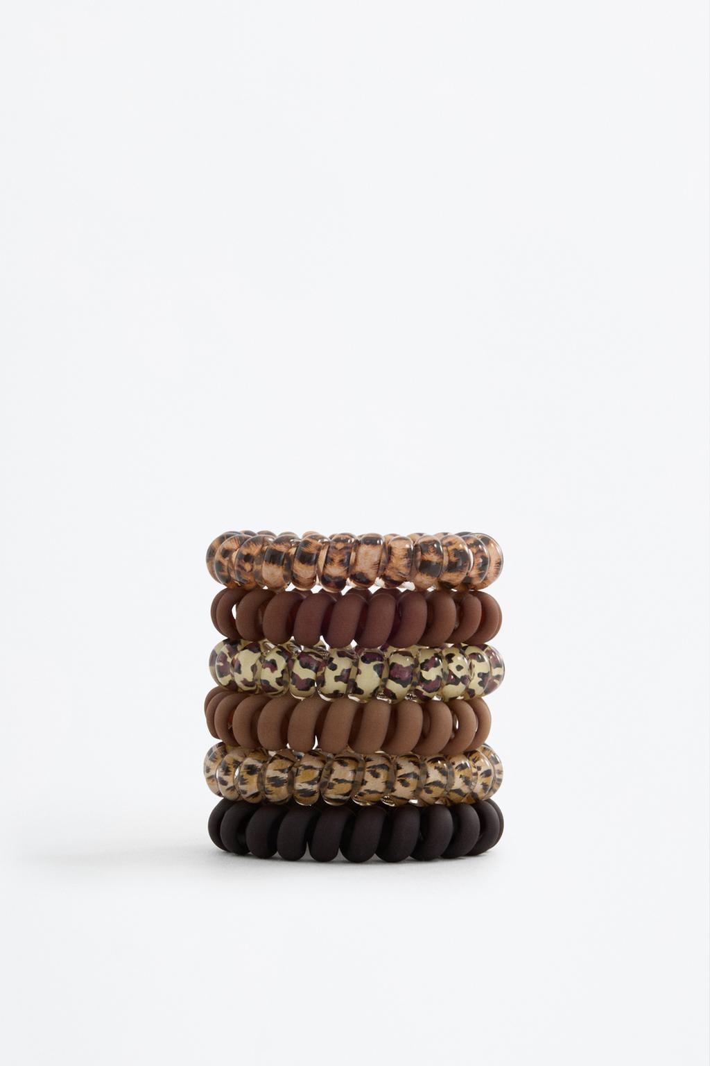 6-pack of contrast hair ties