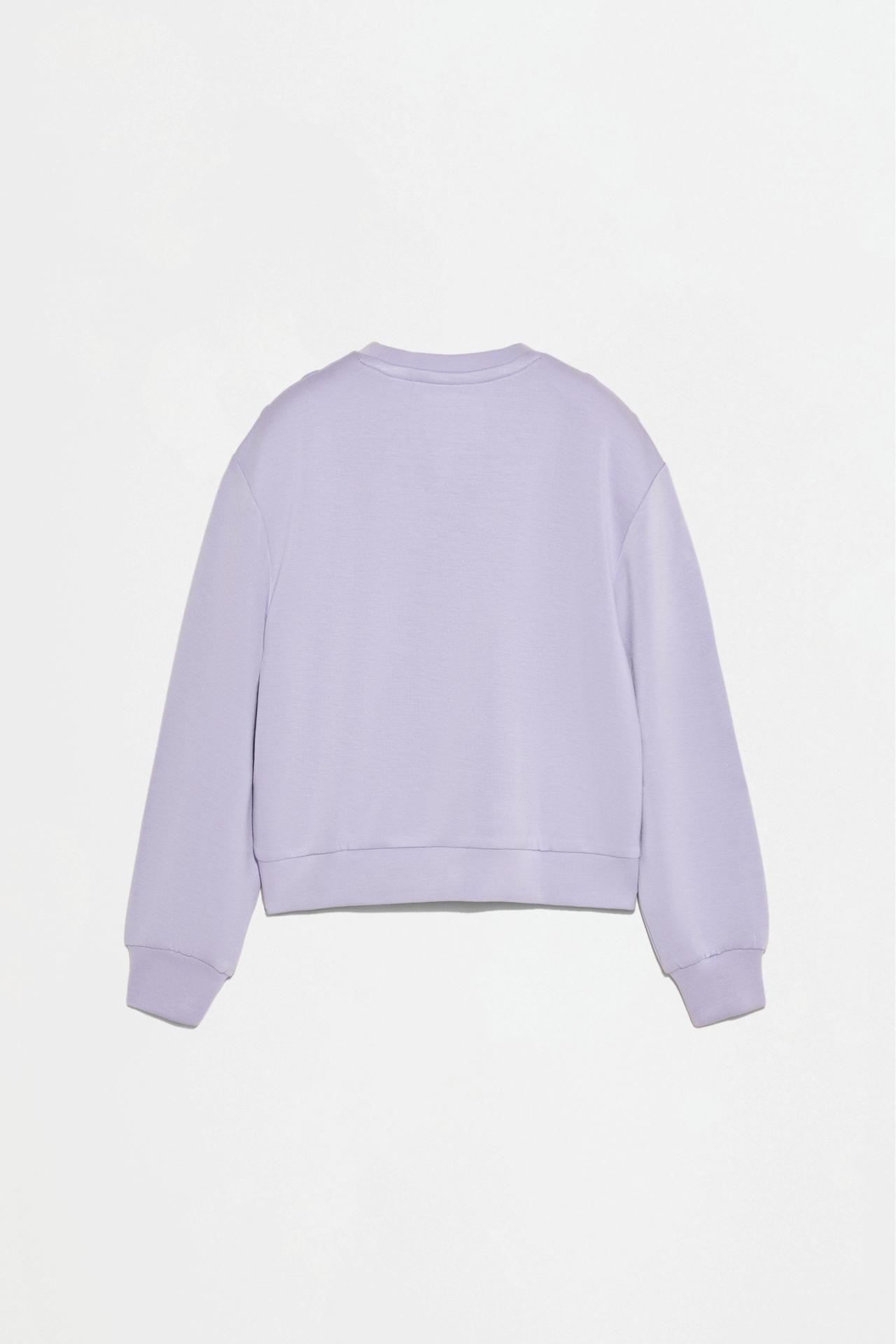 Viscose sweatshirt with buttons — DARK MULBERRY