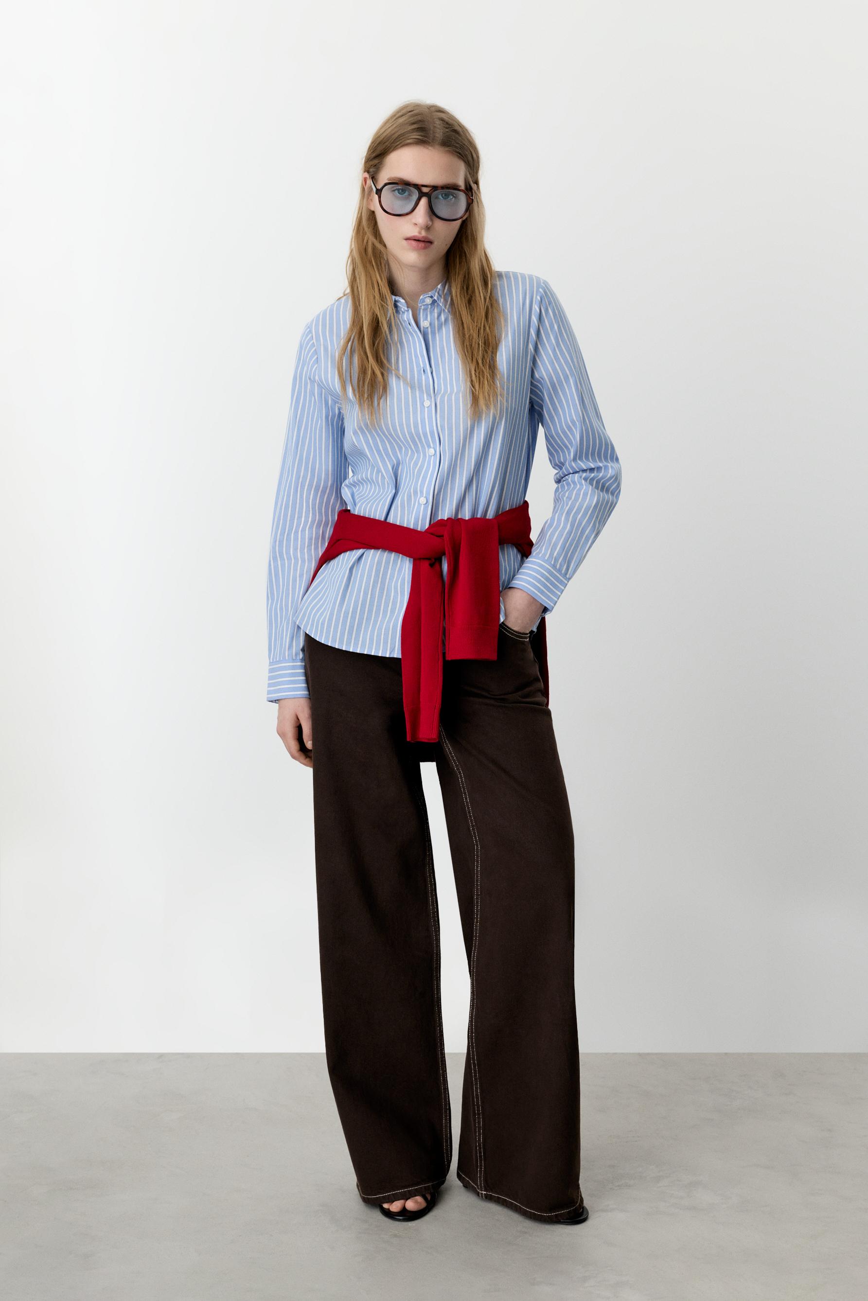 Basic poplin shirt — MEDIUM BLUE