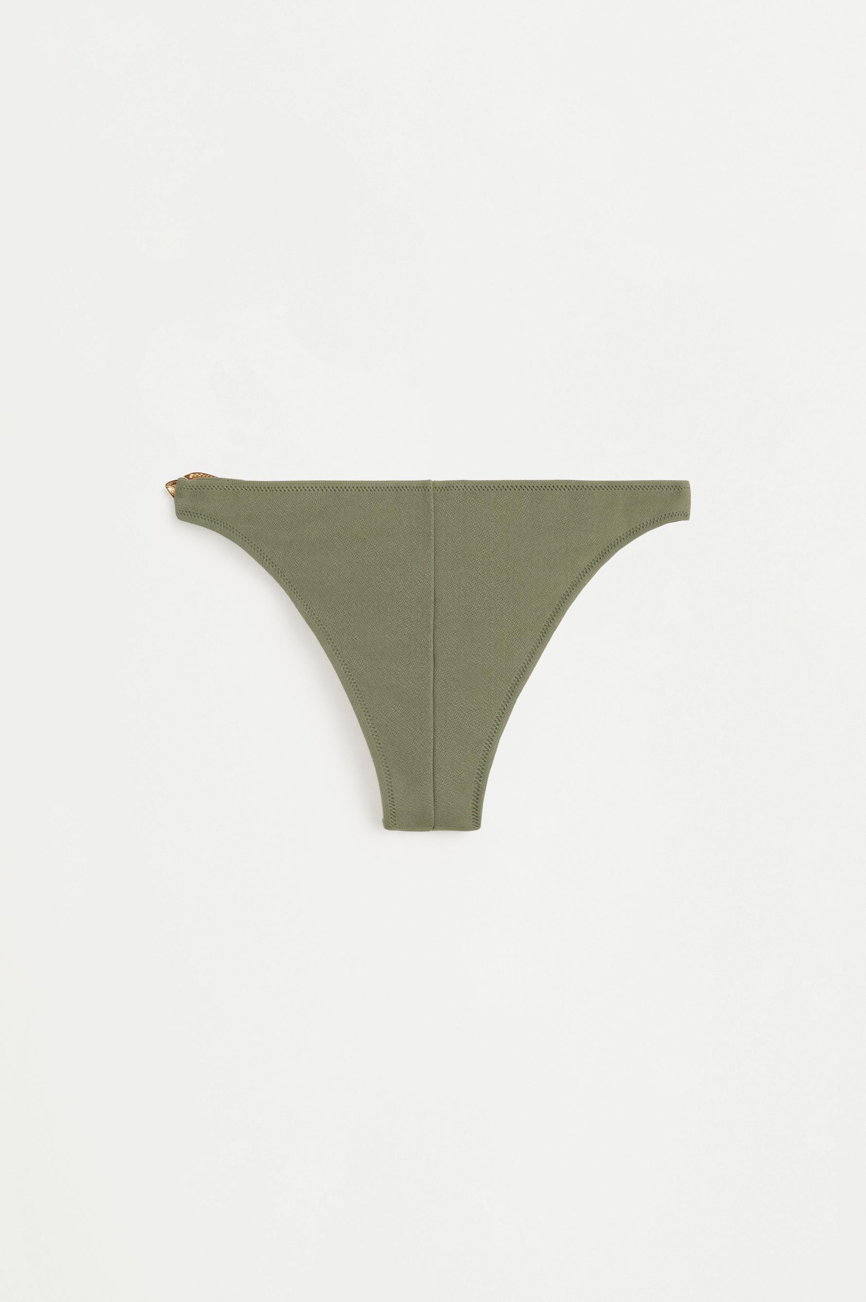 Classic bikini bottoms with hardware — MEDIUM GREEN