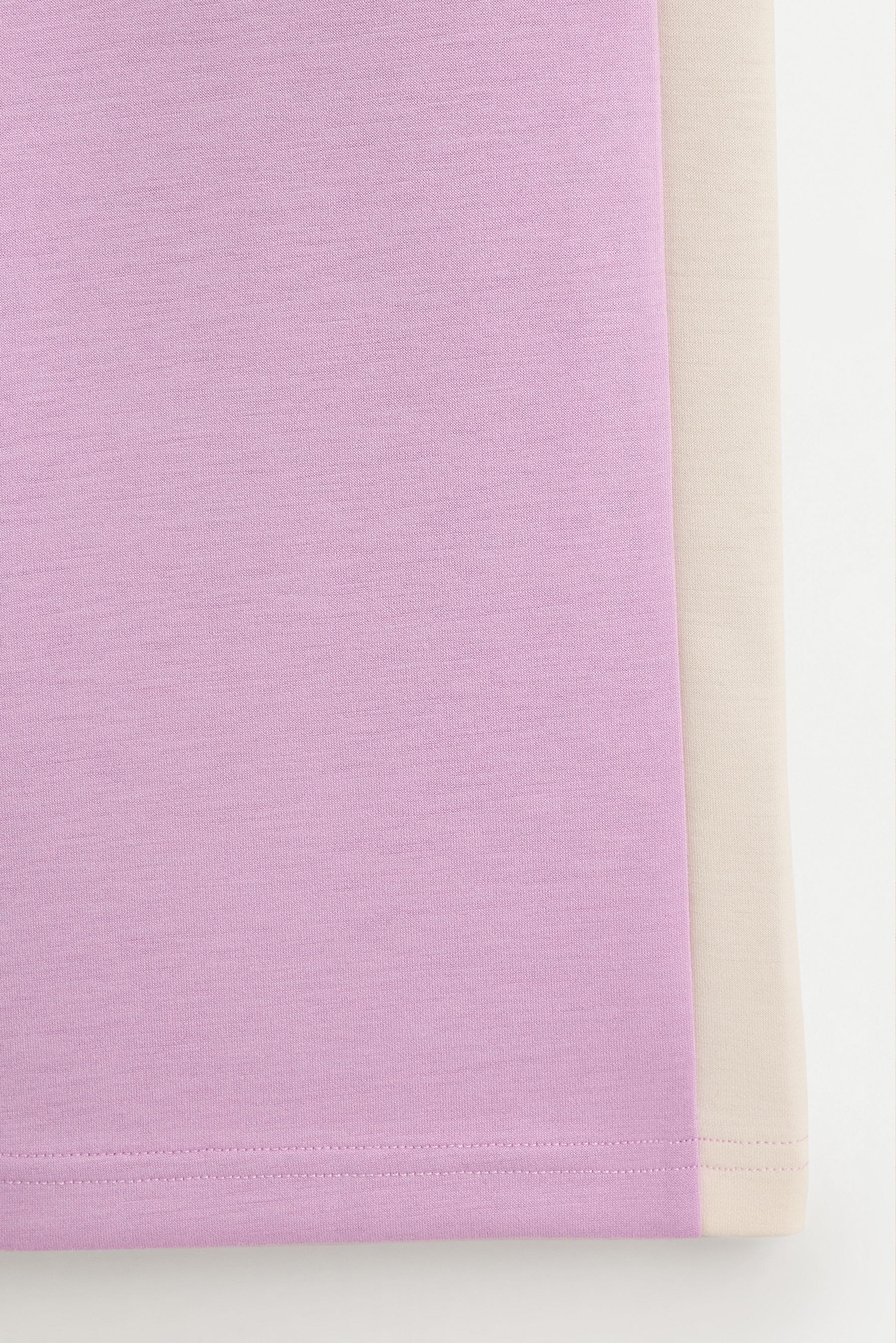 Wide-leg trousers with side stripes — MAUVE