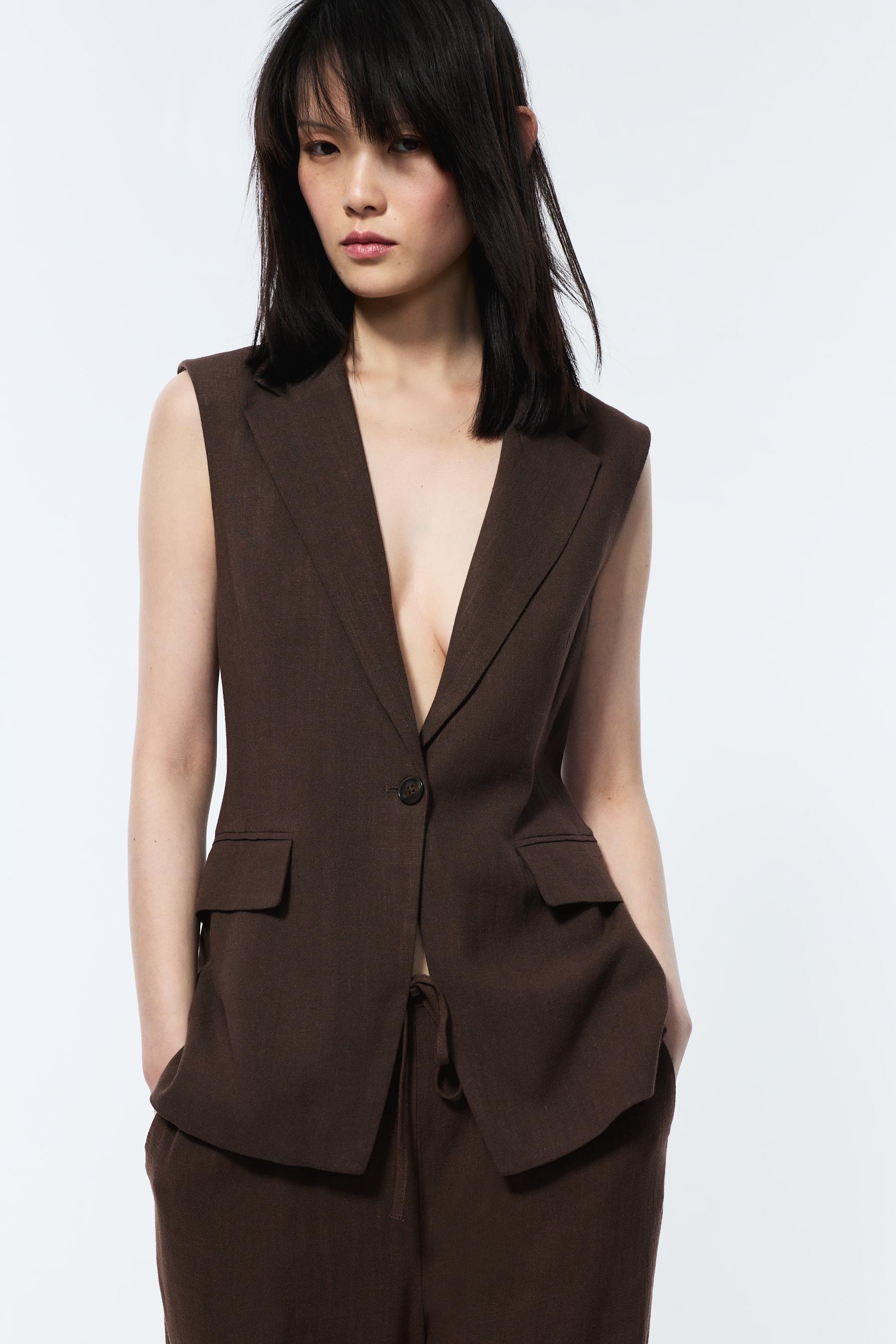 Chaleco largo rústico