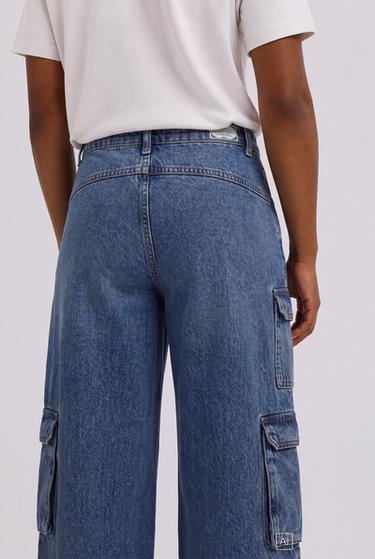 Wide-leg cargo jeans — BLUE 2