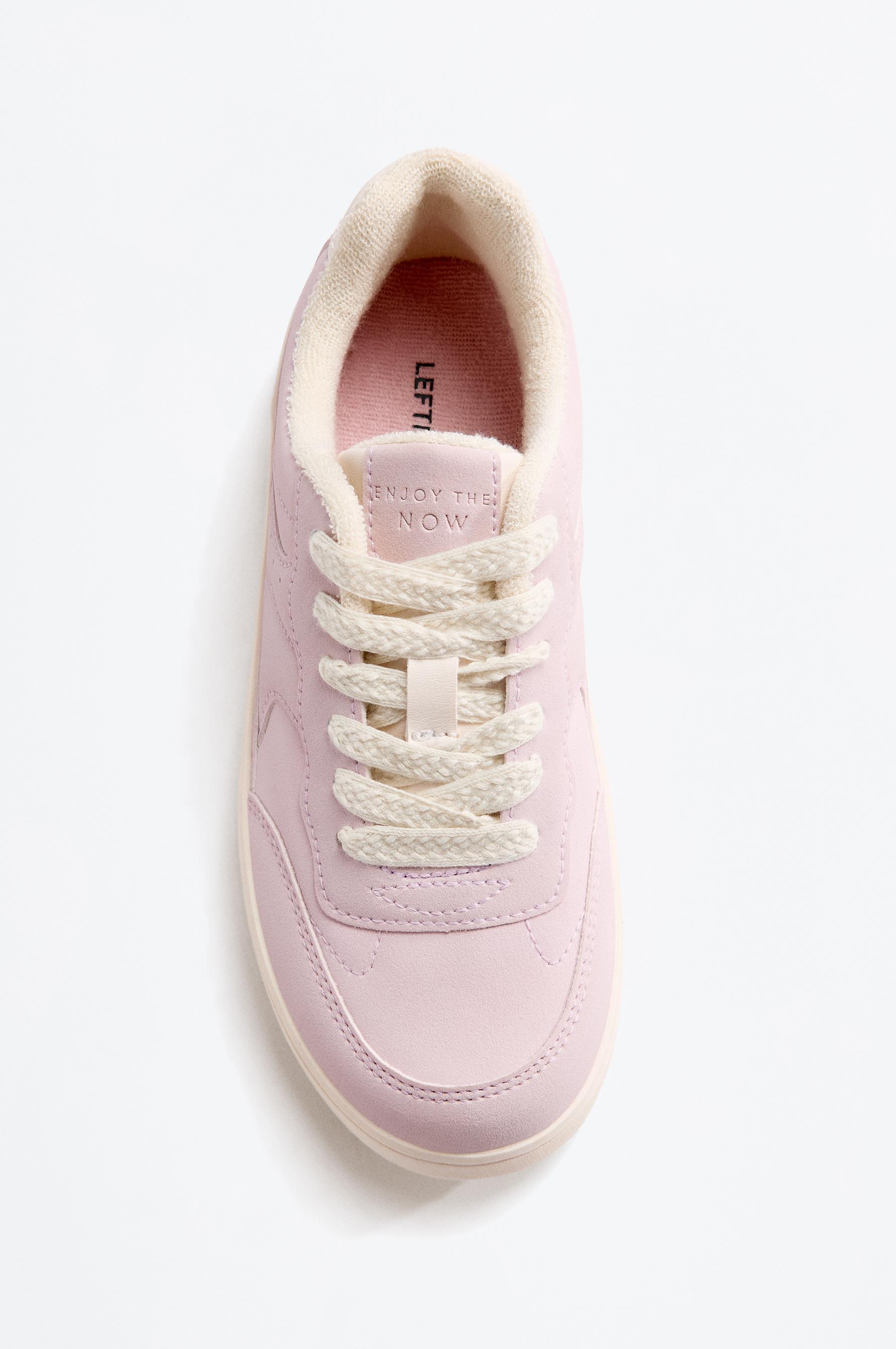 Sneakers with lace detail — PINK