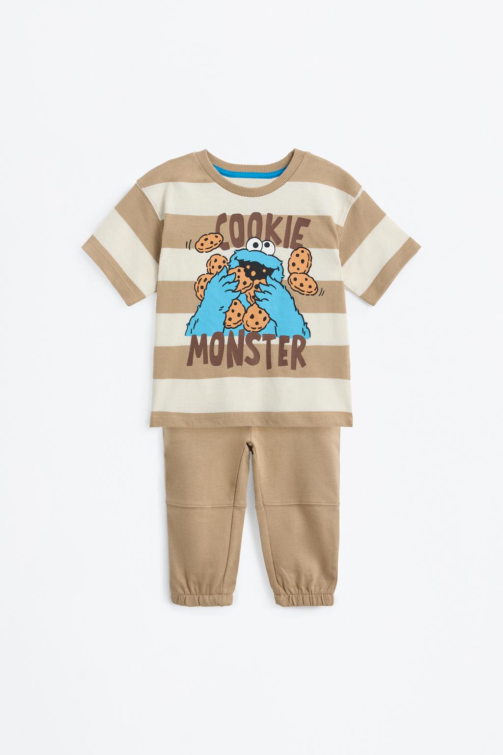 Cookie Monster ©Sesame Street T-shirt and trousers co-ord