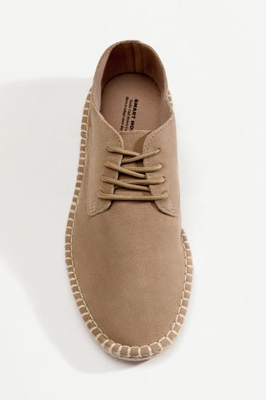 Leather Blucher dress shoe — BEIGE 3