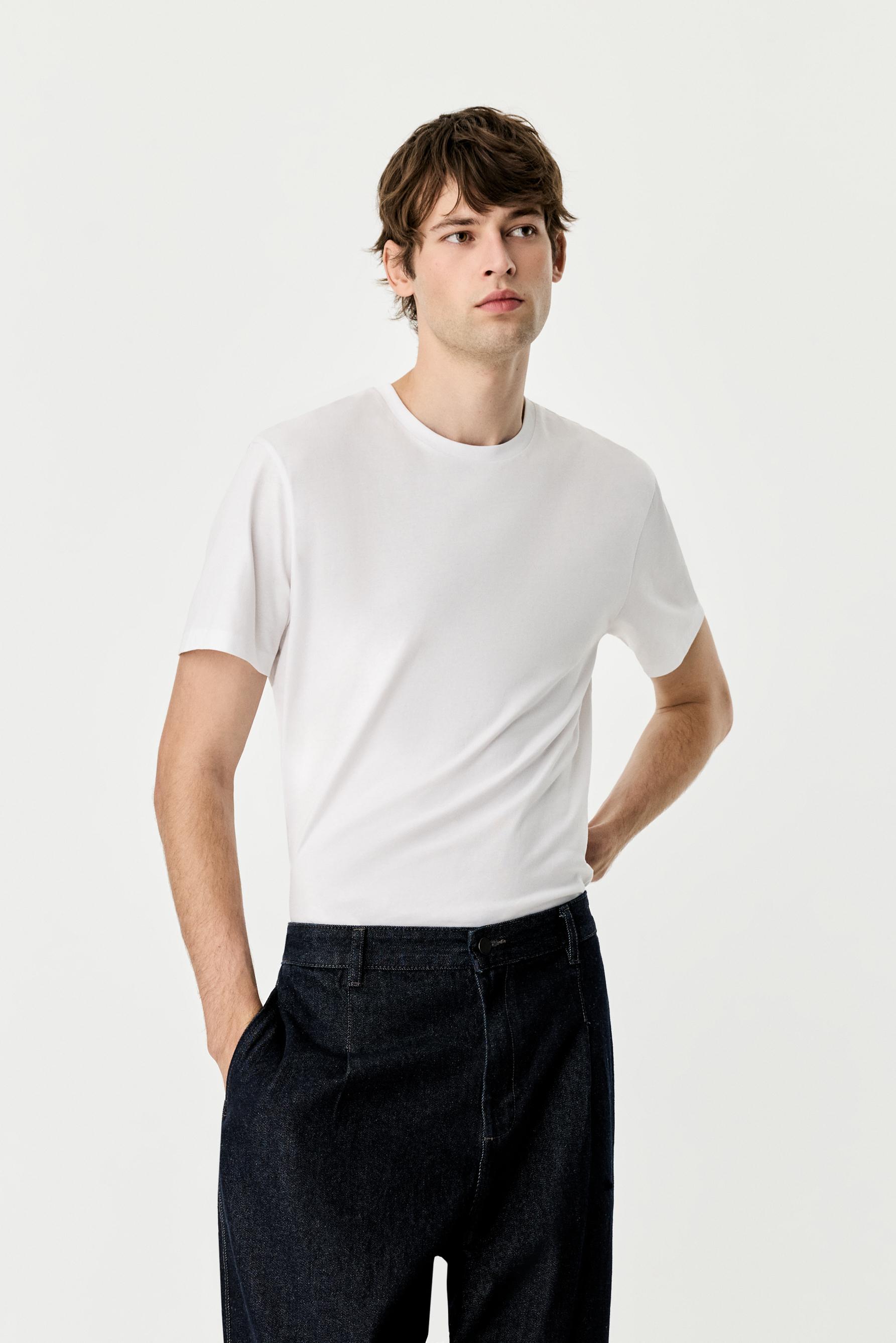 2-pack of basic T-shirts — WHITE