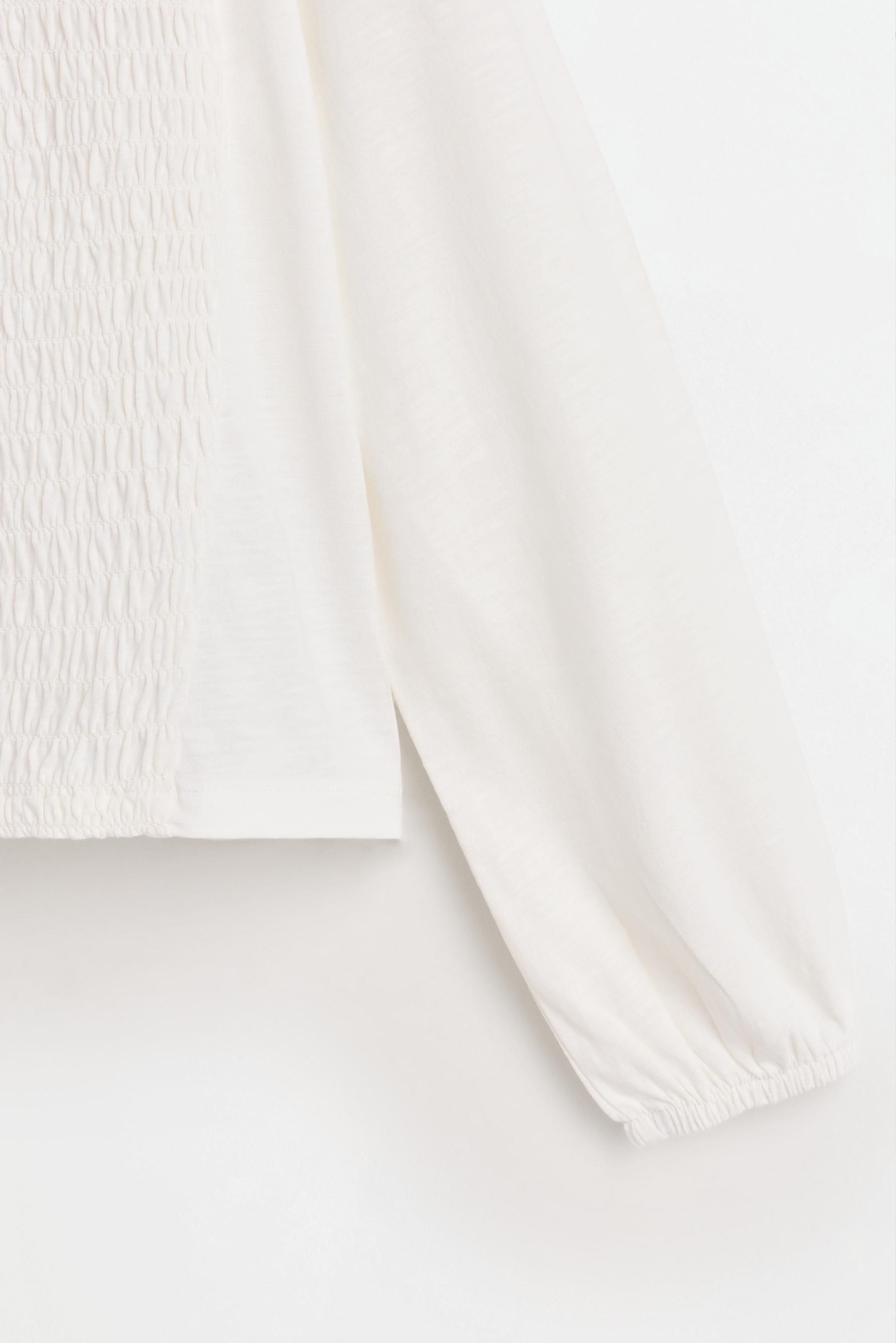 Smocked T-shirt — OFF WHITE