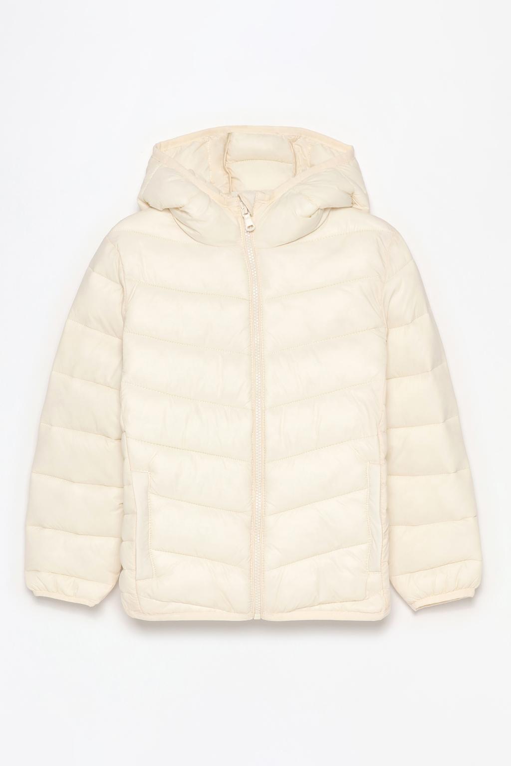 Lightweight hooded puffer jacket